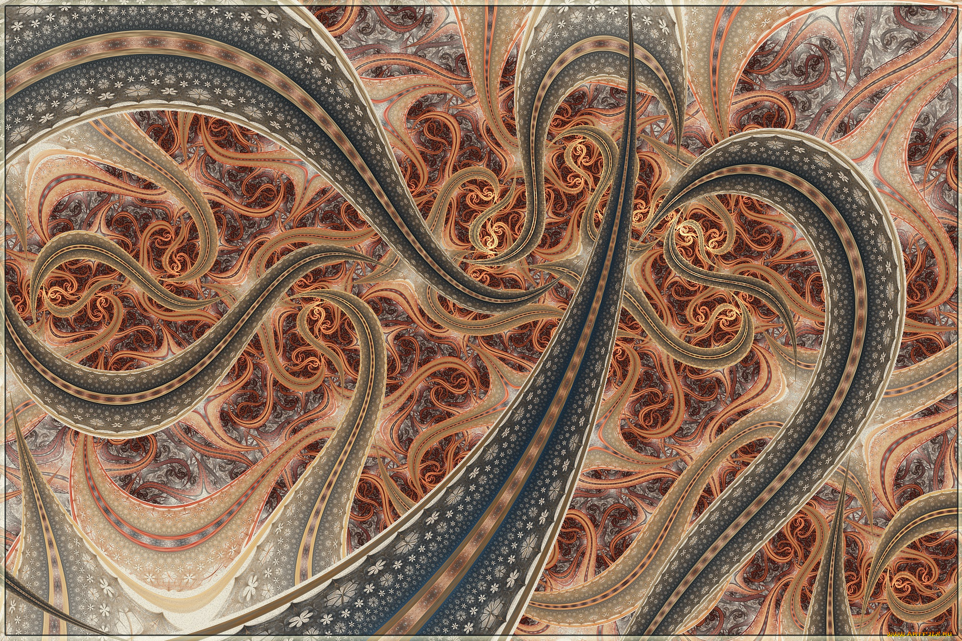 3д, графика, fractal, , фракталы, узор, фон, цвета