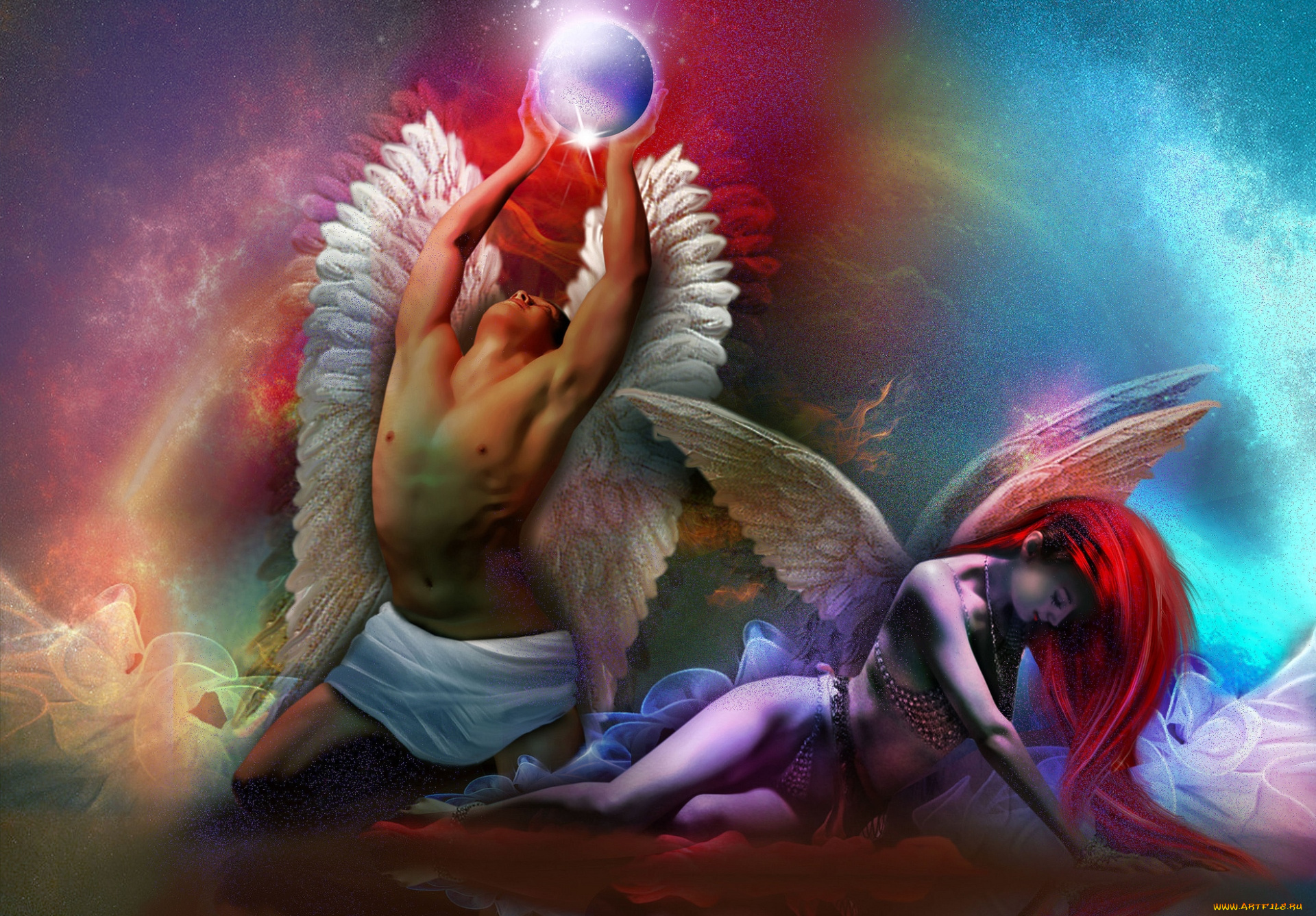 фэнтези, ангелы, крылья