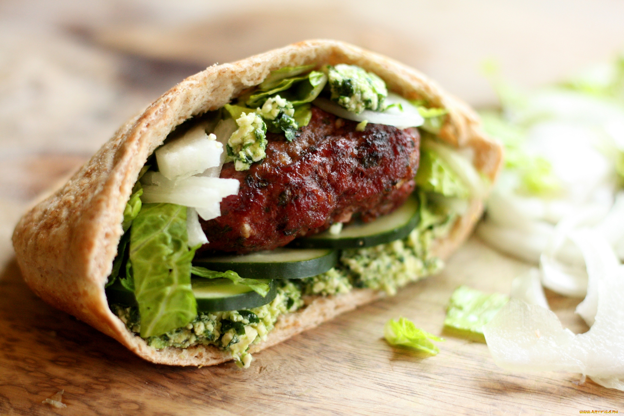 еда, бутерброды, , гамбургеры, , канапе, зелень, огурцы, котлета