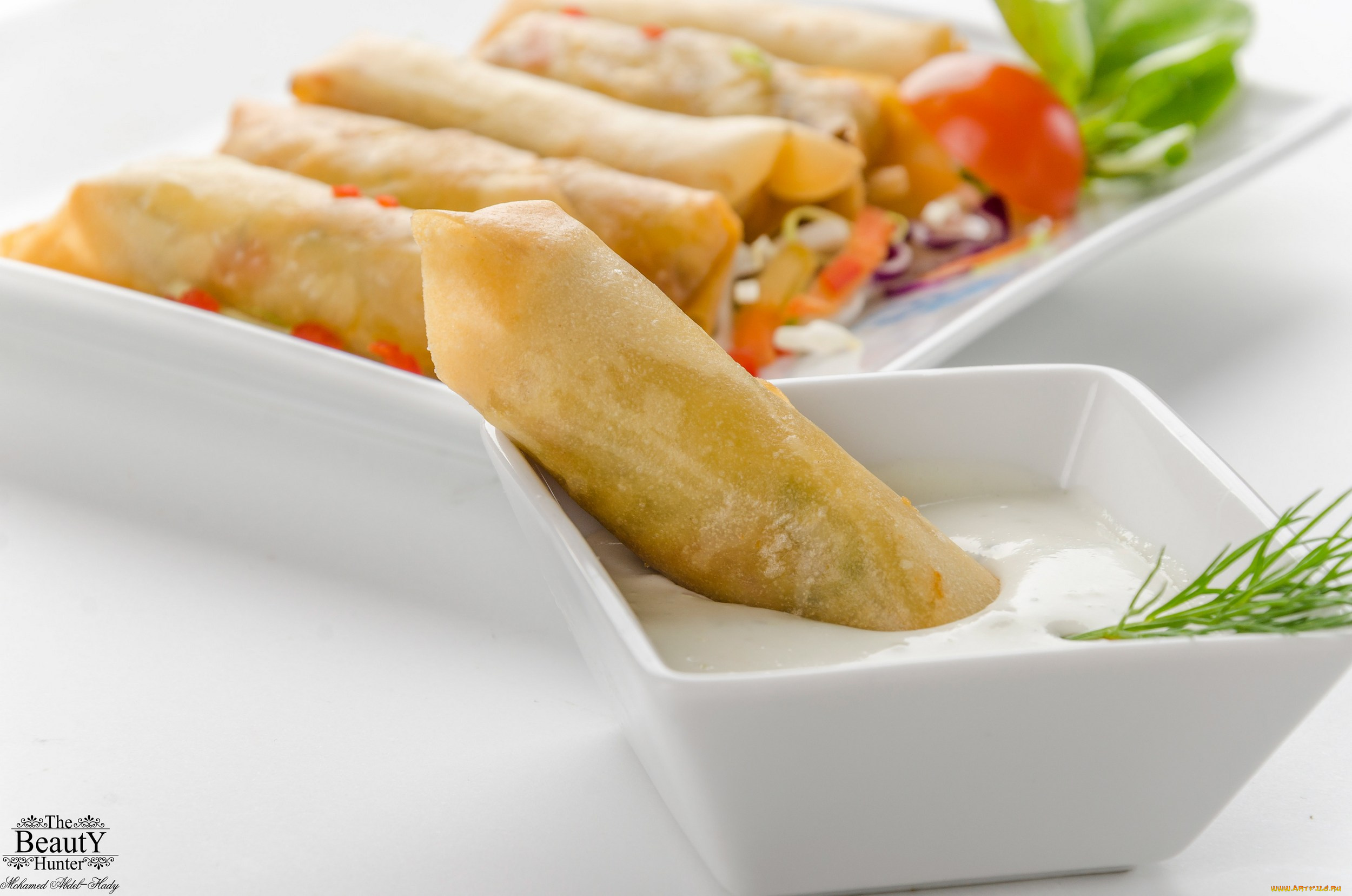 еда, вторые, блюда, зелень, соус, рулеты