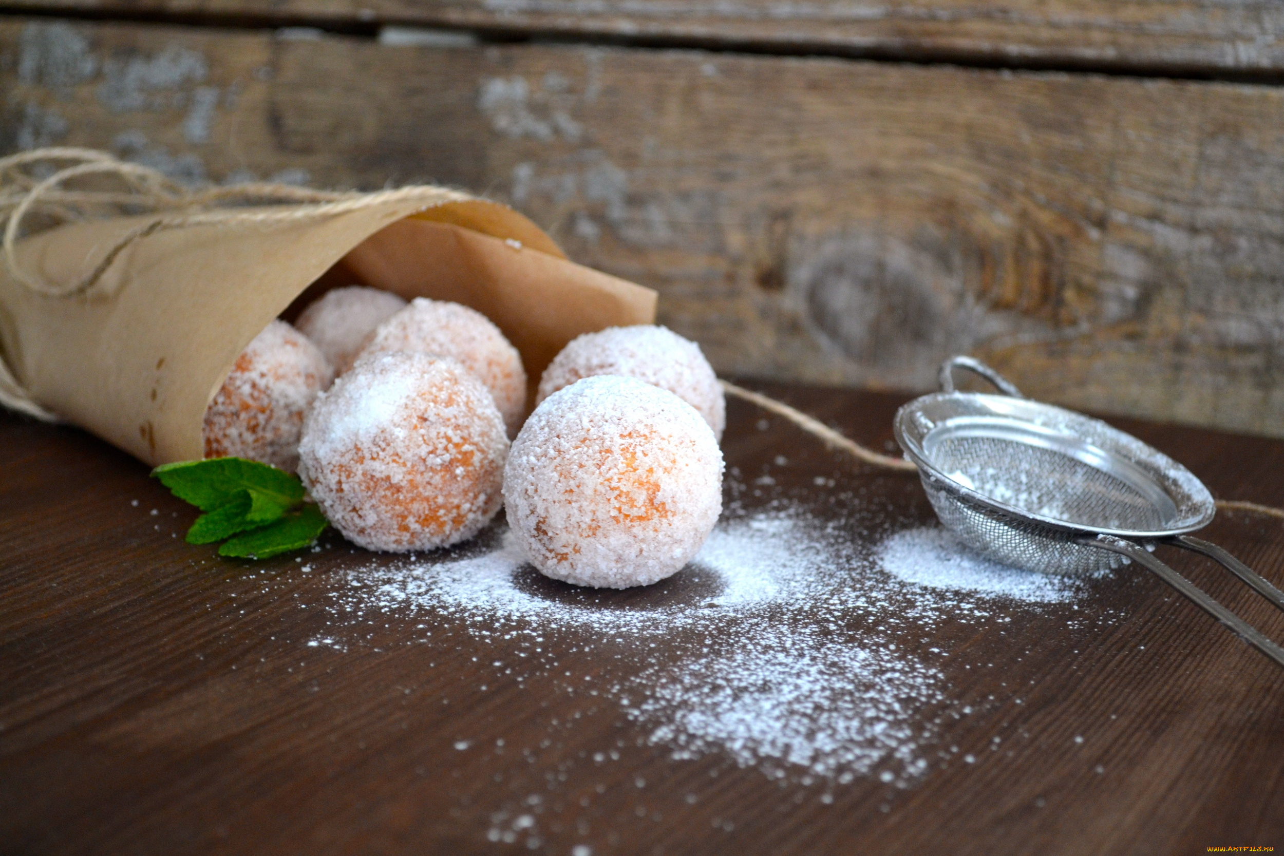 еда, хлеб, , выпечка, пончики, сахарная, пудра