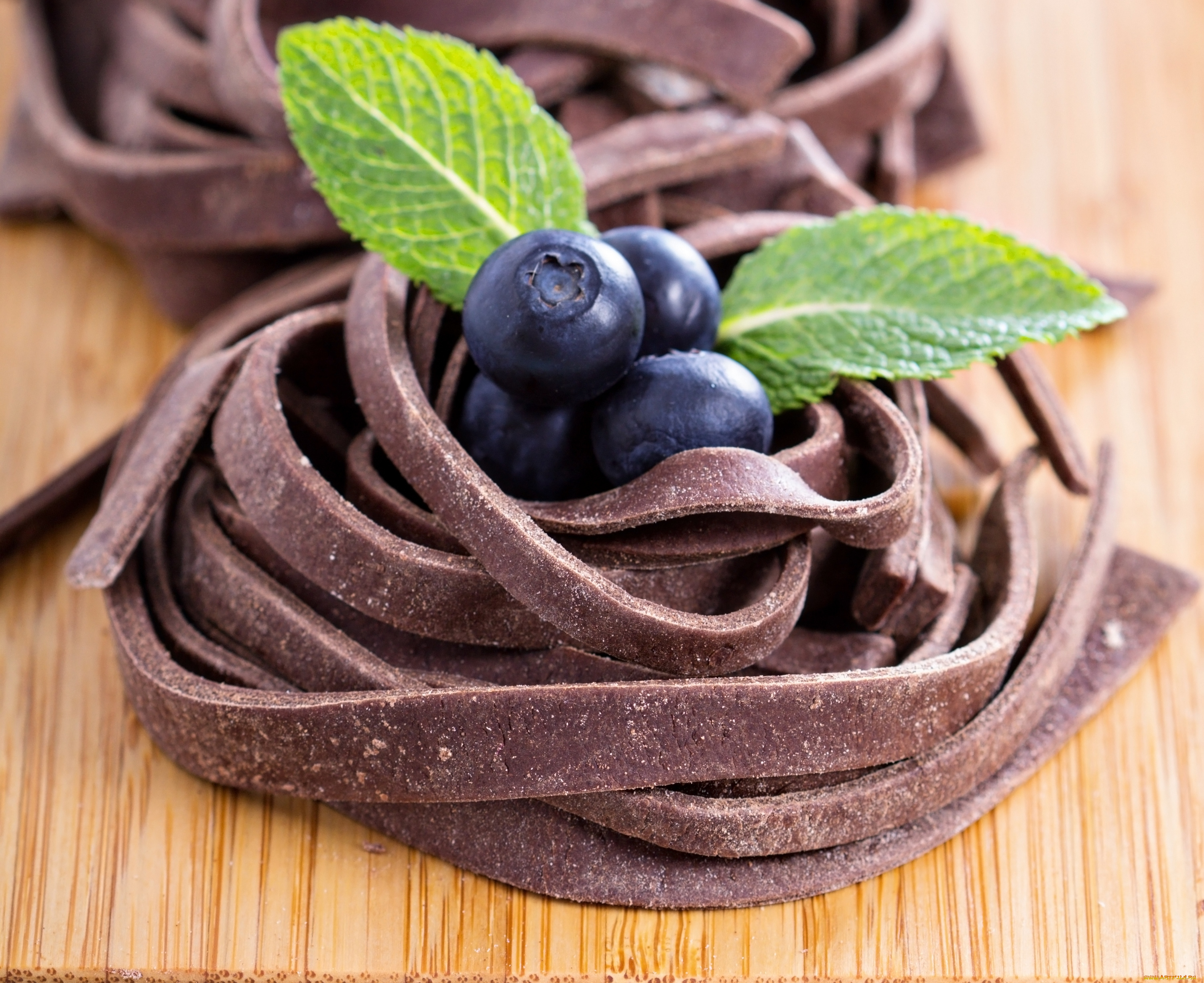 еда, разное, ягоды, мята, шоколадная, паста