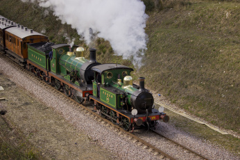 Картинка техника паровозы дорога рельсы железная состав паровоз