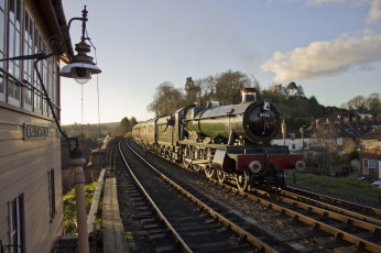 Картинка техника паровозы паровоз рельсы дорога состав железная
