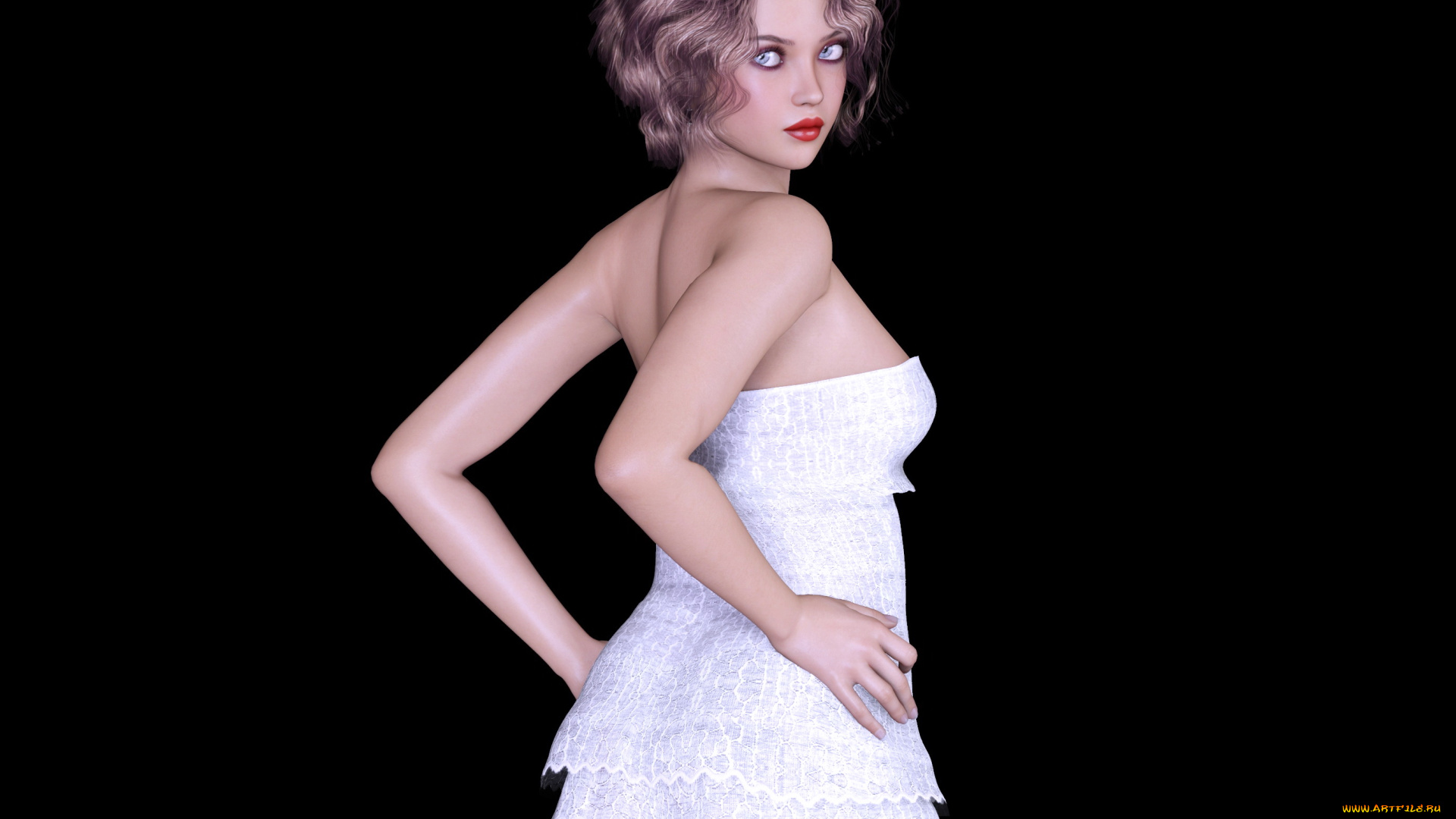 3д, графика, люди, , people, девушка, фон, взгляд