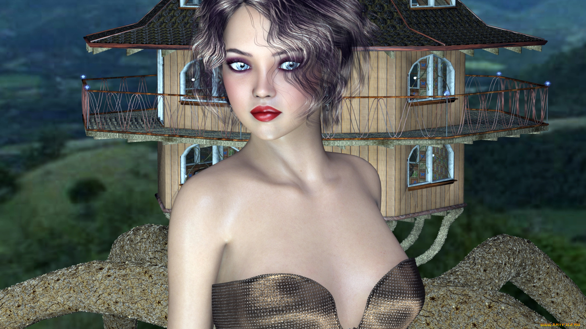 3д, графика, люди, , people, фон, взгляд, девушка