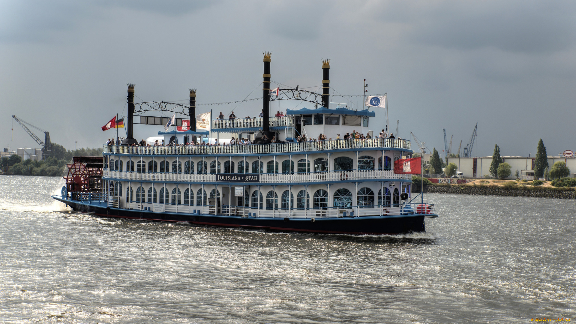 корабли, пароходы, пароход, колесный