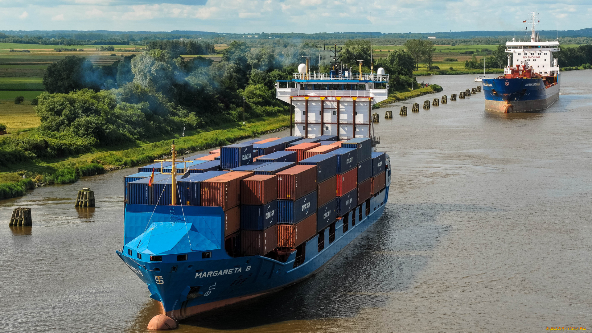 margareta, b, корабли, грузовые, суда, контейнеровоз