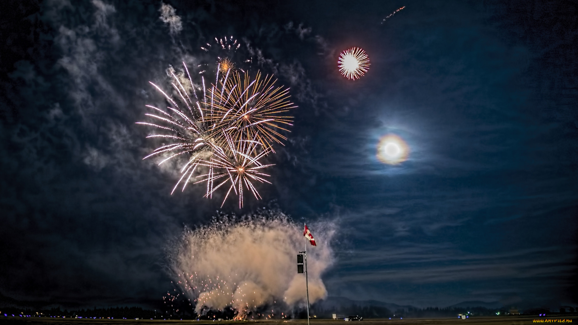 разное, салюты, , фейерверки, фейерверк, ночь