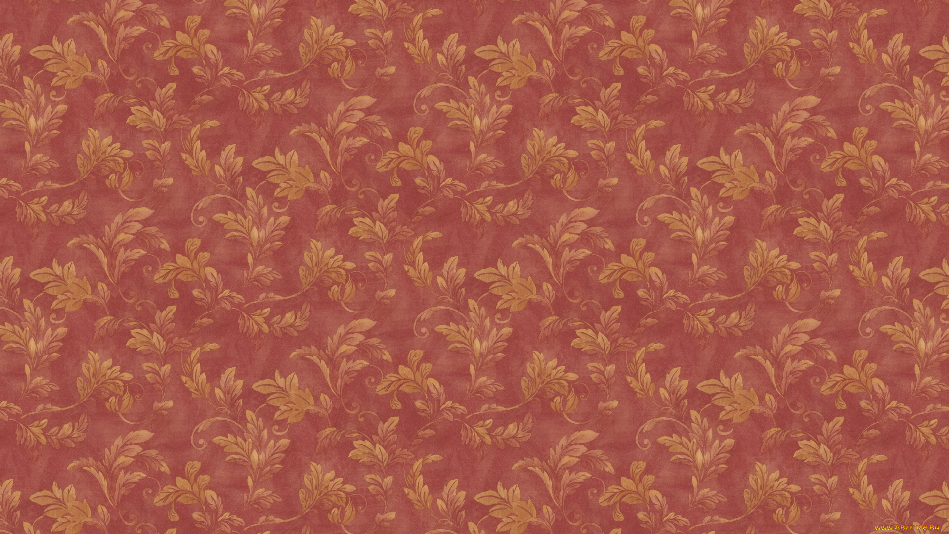 рисованное, абстракция, листья, ветки, фон, растительные, узоры, орнамент, красный