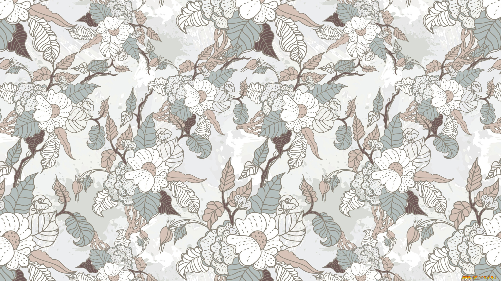 векторная, графика, цветы, , flowers, цветочный, орнамент, листья, цветы