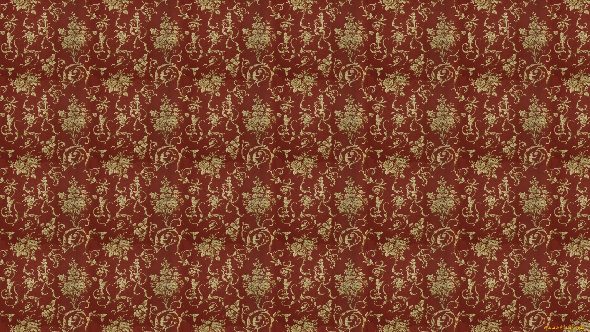 векторная, графика, другое, , other, коричневый, фон, завитки, цветы, букет, ангелочки, орнамент, растительные, узоры, винтаж, обои