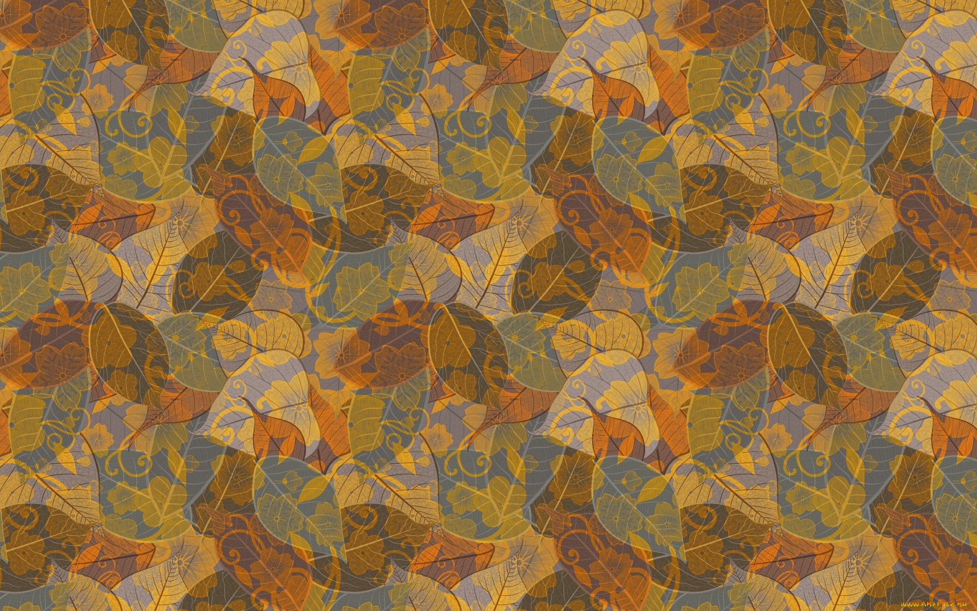 векторная, графика, природа, , nature, осень, листья, текстуры