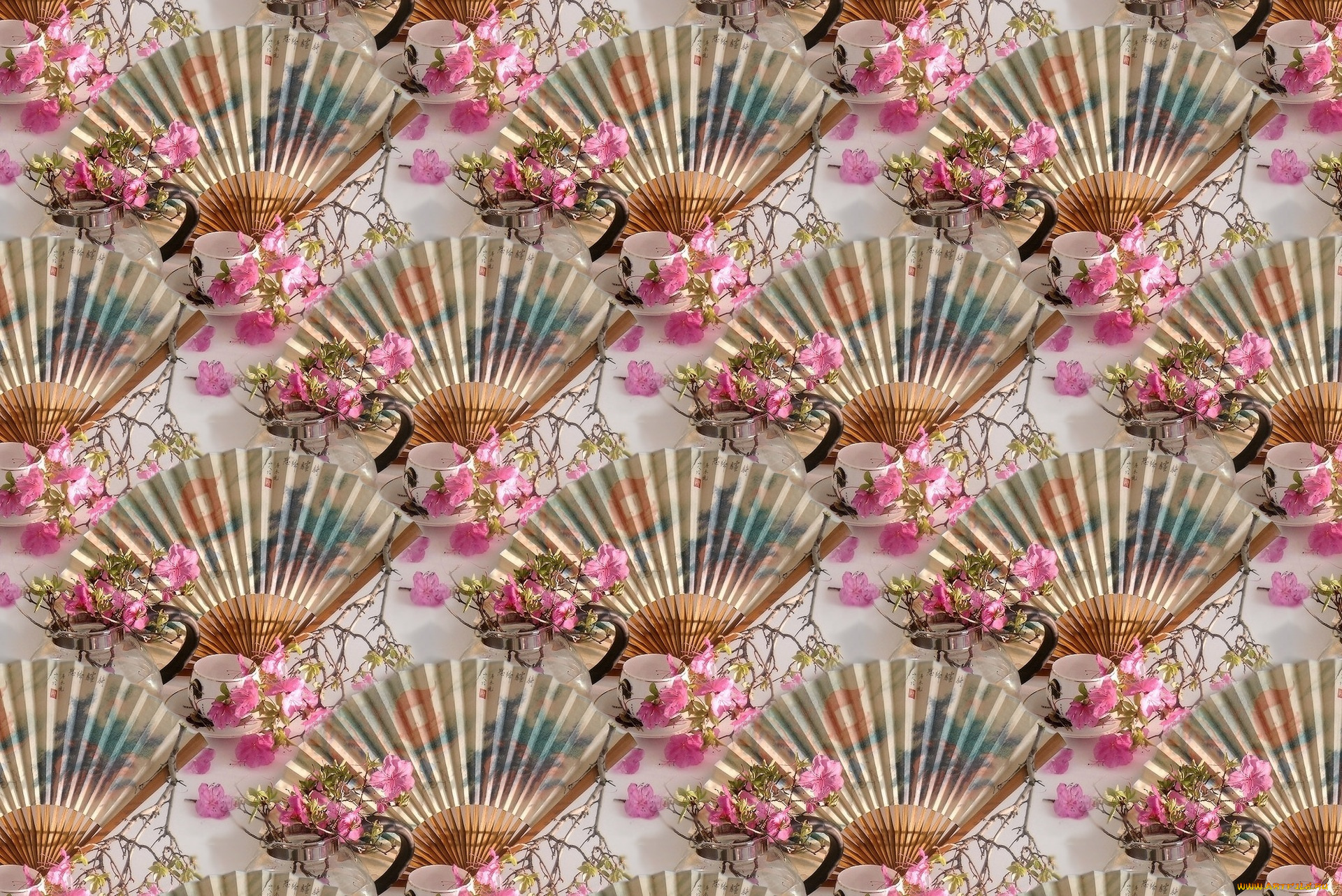 разное, текстуры, листья, цветы, блюдце, чашка, кружка, веер