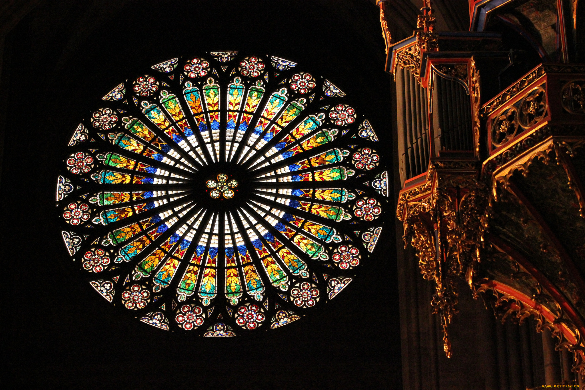 разное, элементы, архитектуры, узор, круг, окно