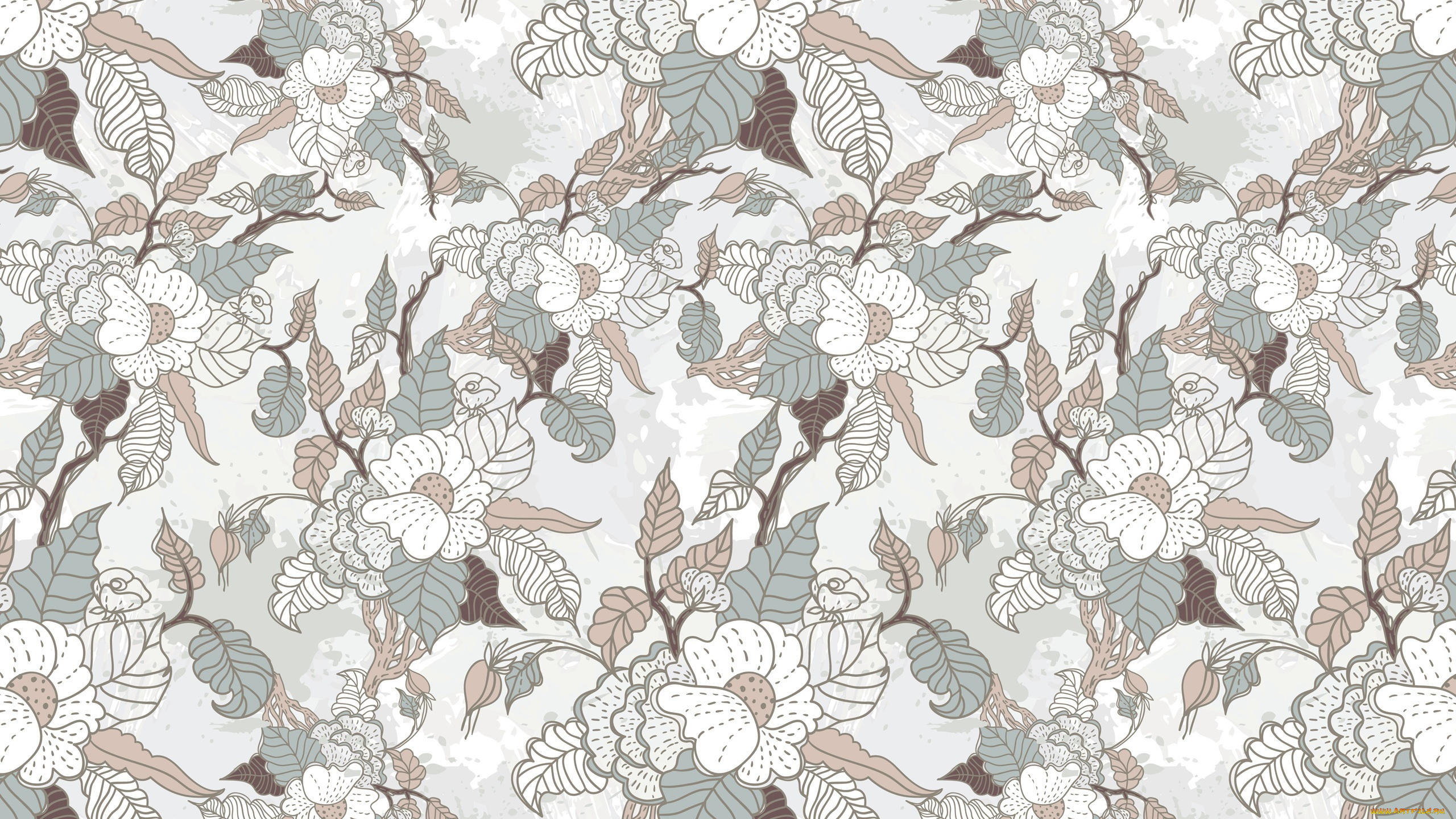 векторная, графика, цветы, , flowers, цветочный, орнамент, листья, цветы