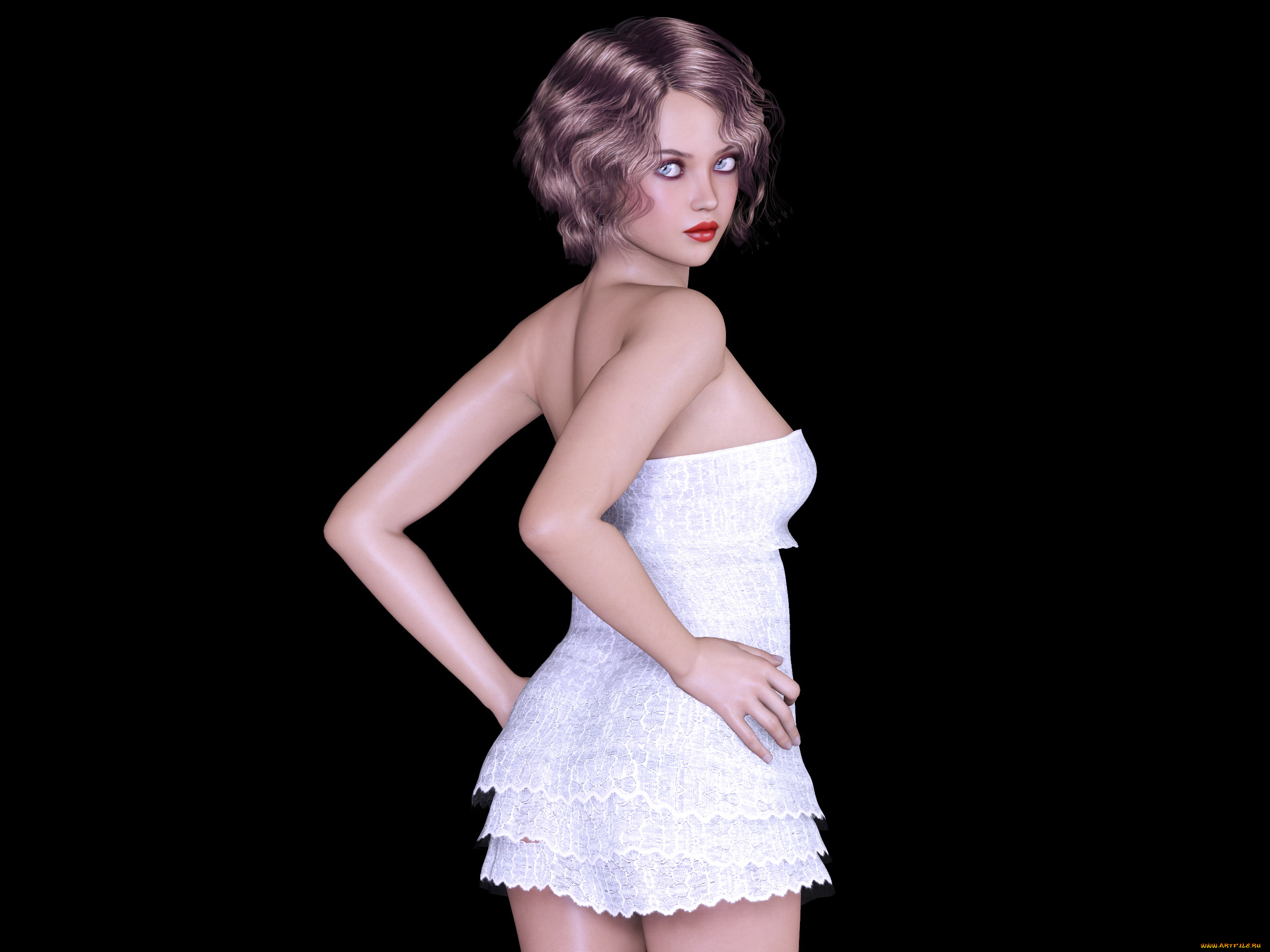 3д, графика, люди, , people, девушка, фон, взгляд