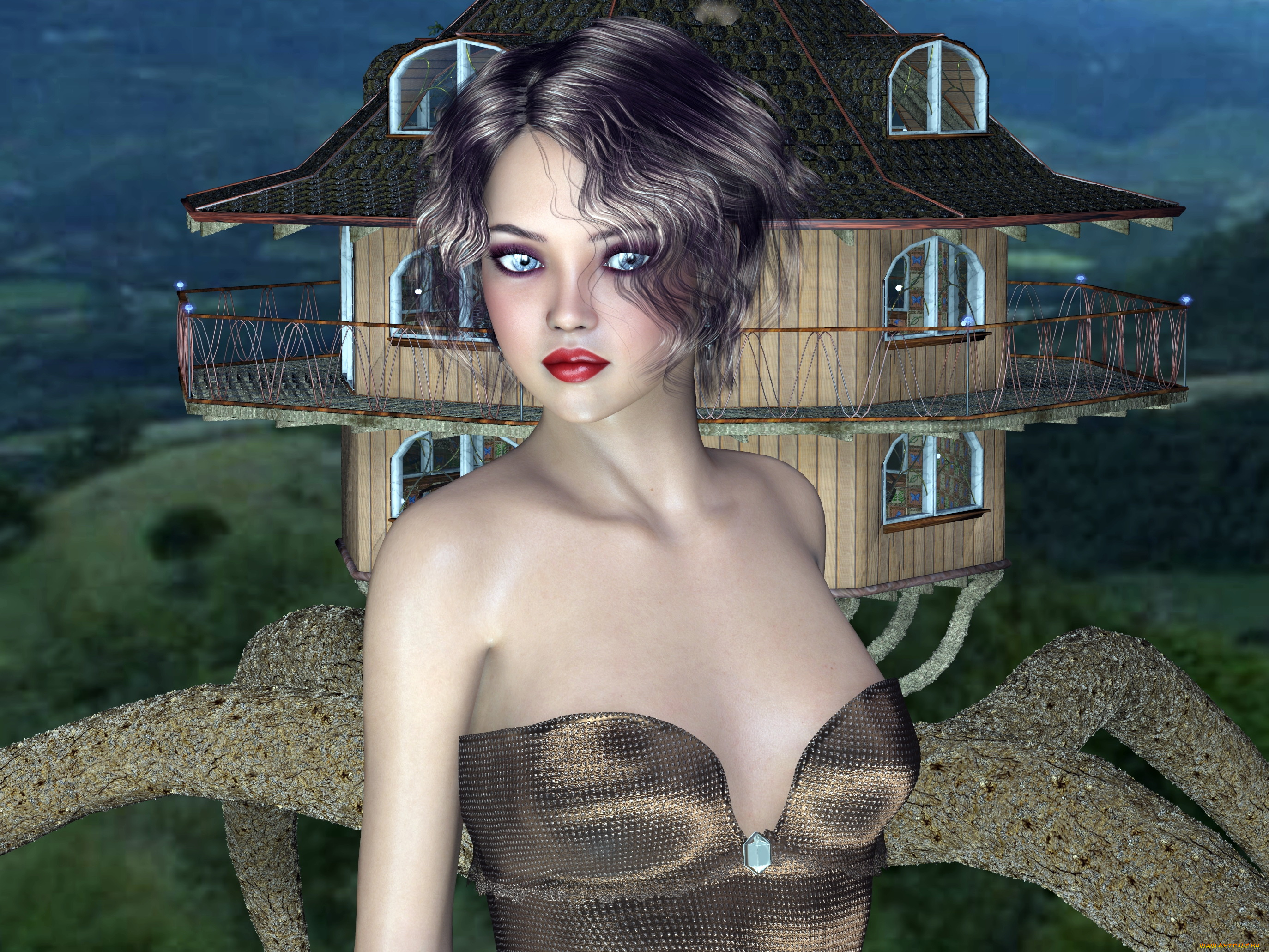 3д, графика, люди, , people, фон, взгляд, девушка