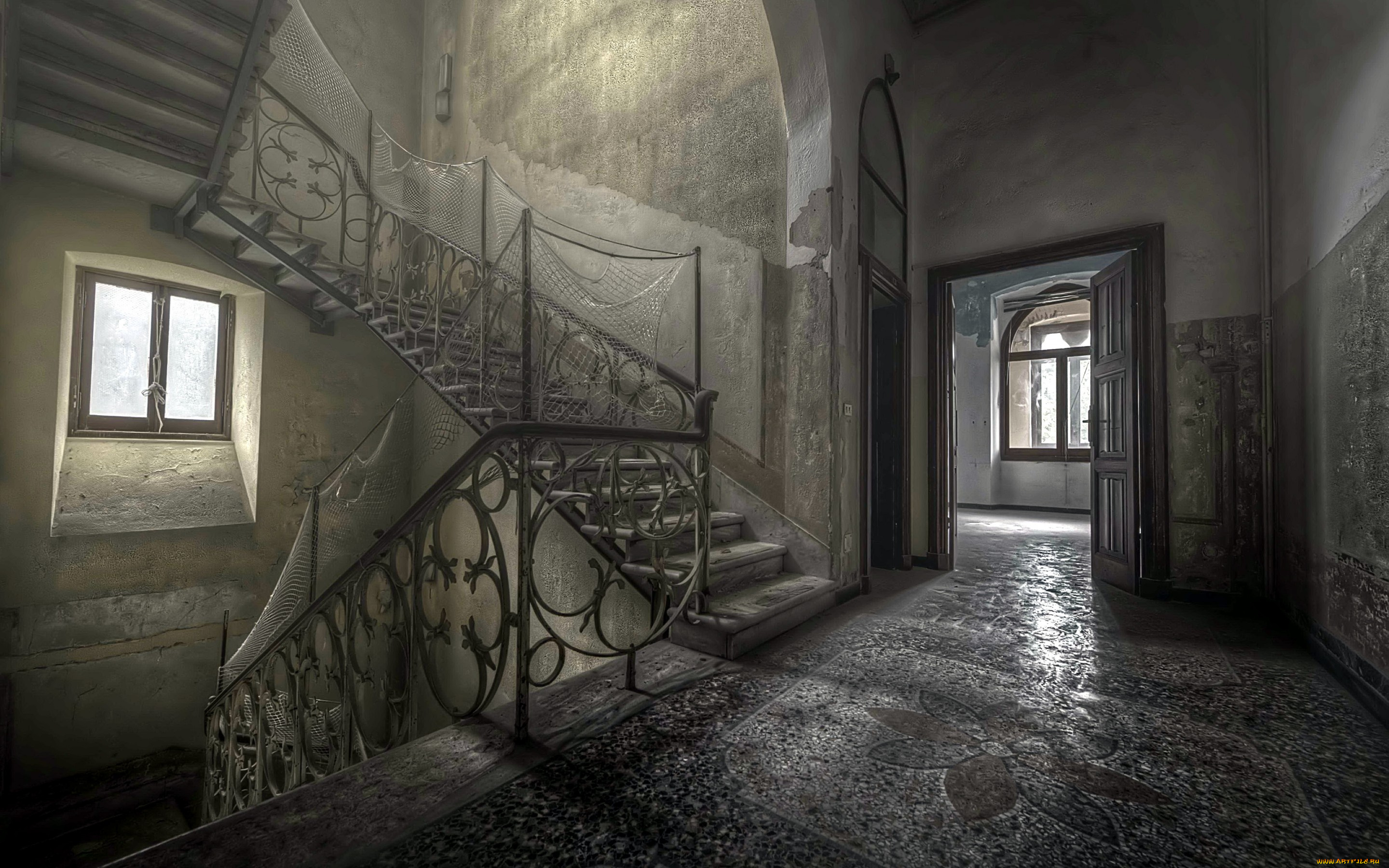 интерьер, холлы, , лестницы, , корридоры, дверь, лестница, окно