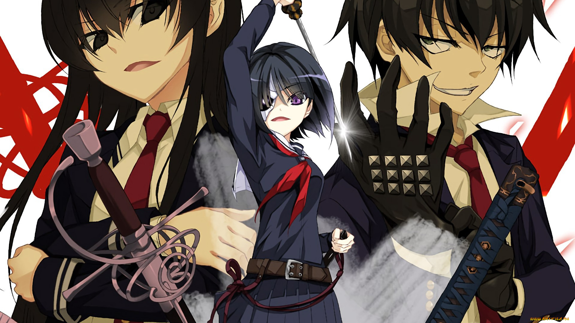 аниме, busou, shoujo, machiavellianism, seifuku, martial, artist, busou, shoujo, machiavellianism, armed, girl's, machiavellism, katana, ken, sword, mask, girl, blade, anime