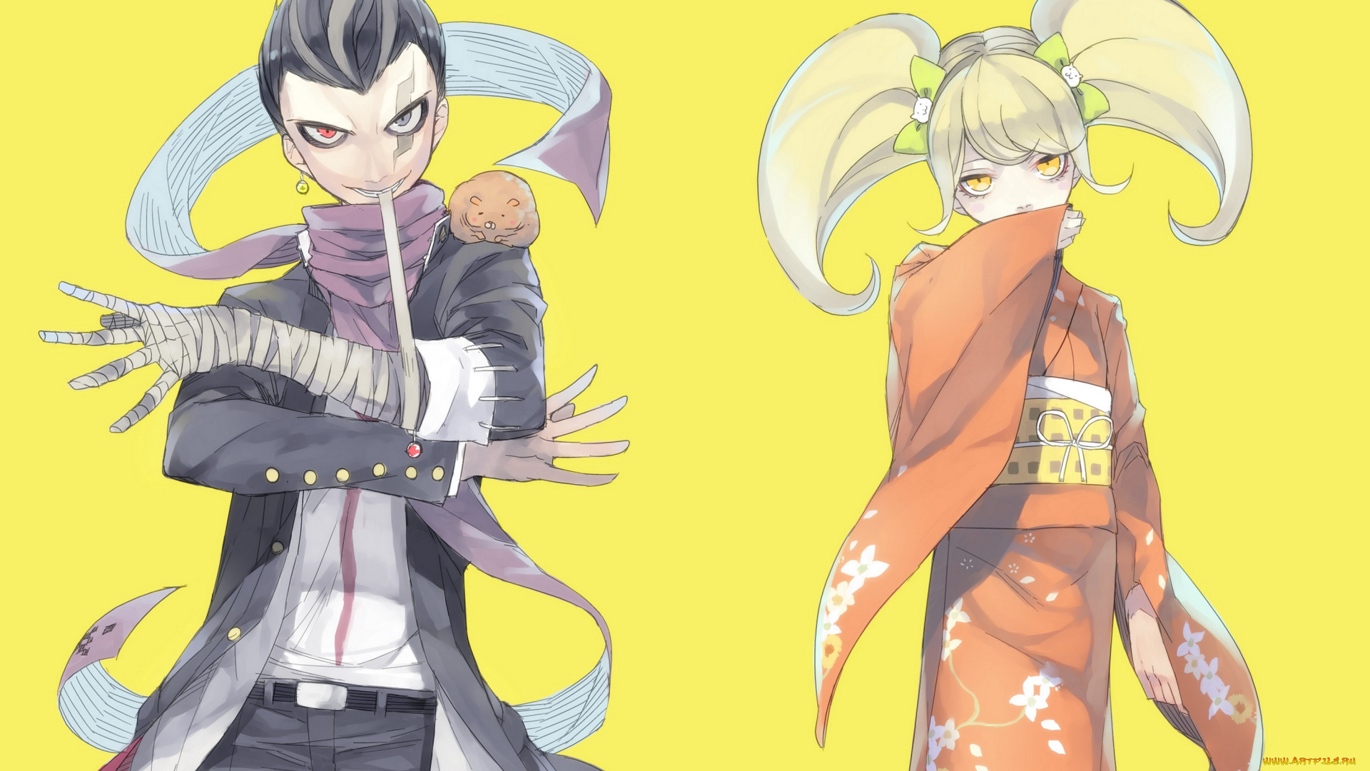 аниме, danganronpa, двое