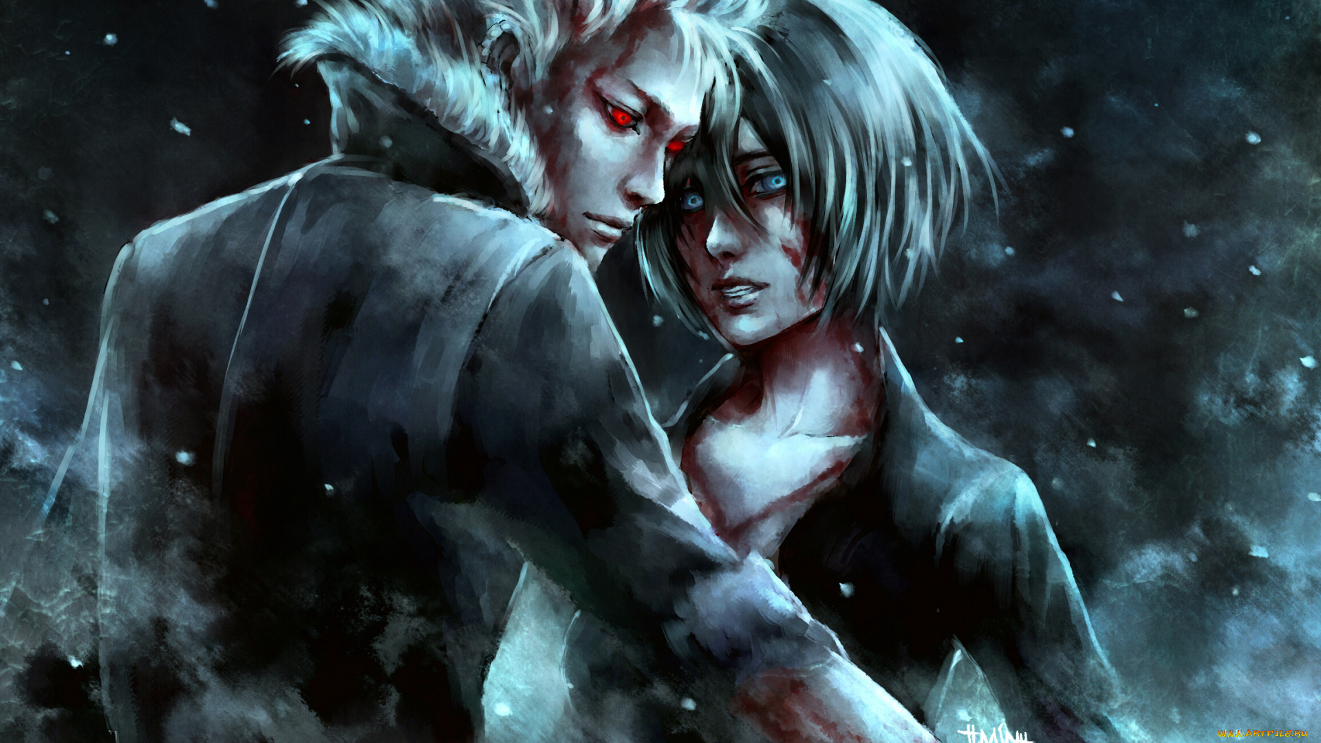 аниме, dogs, , bullets, &, carnage, двое