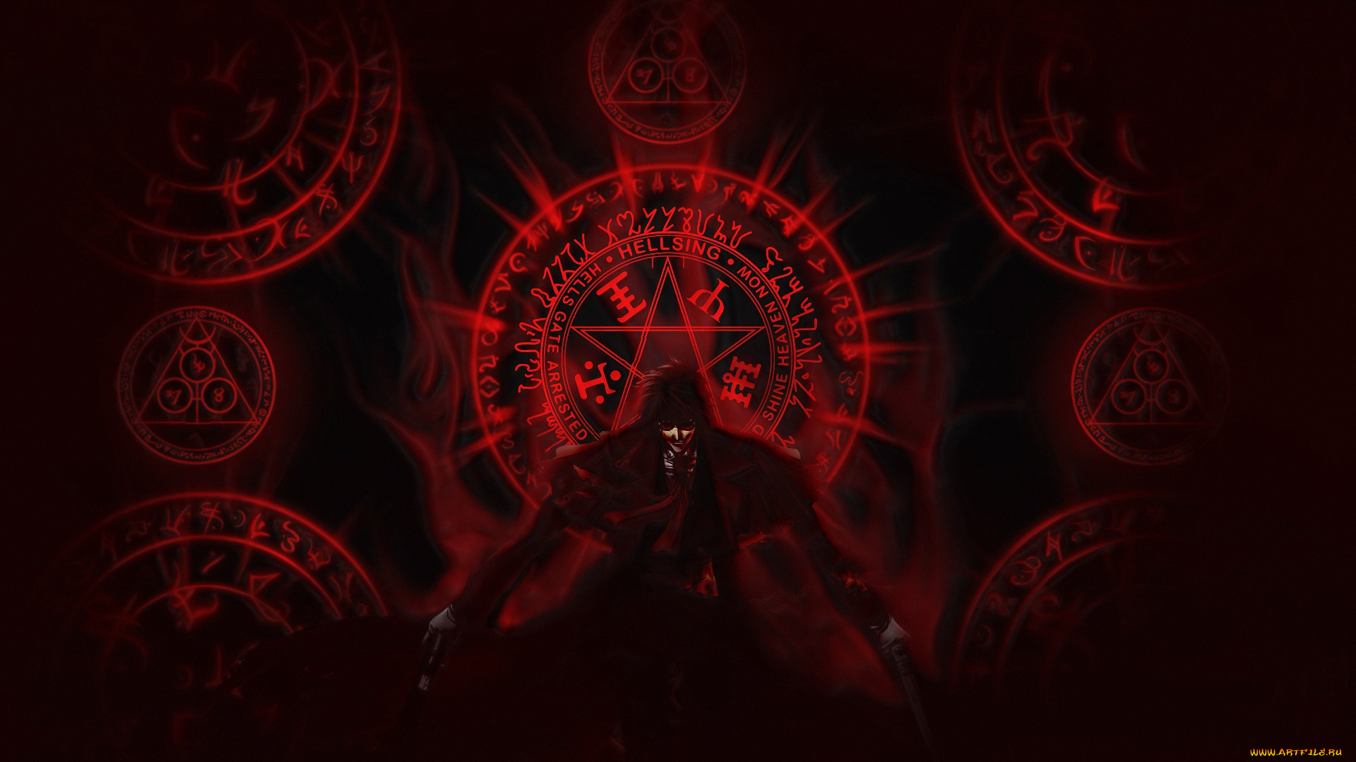 аниме, hellsing, dracula, alucard, дракула, вампир, алукард, vampire