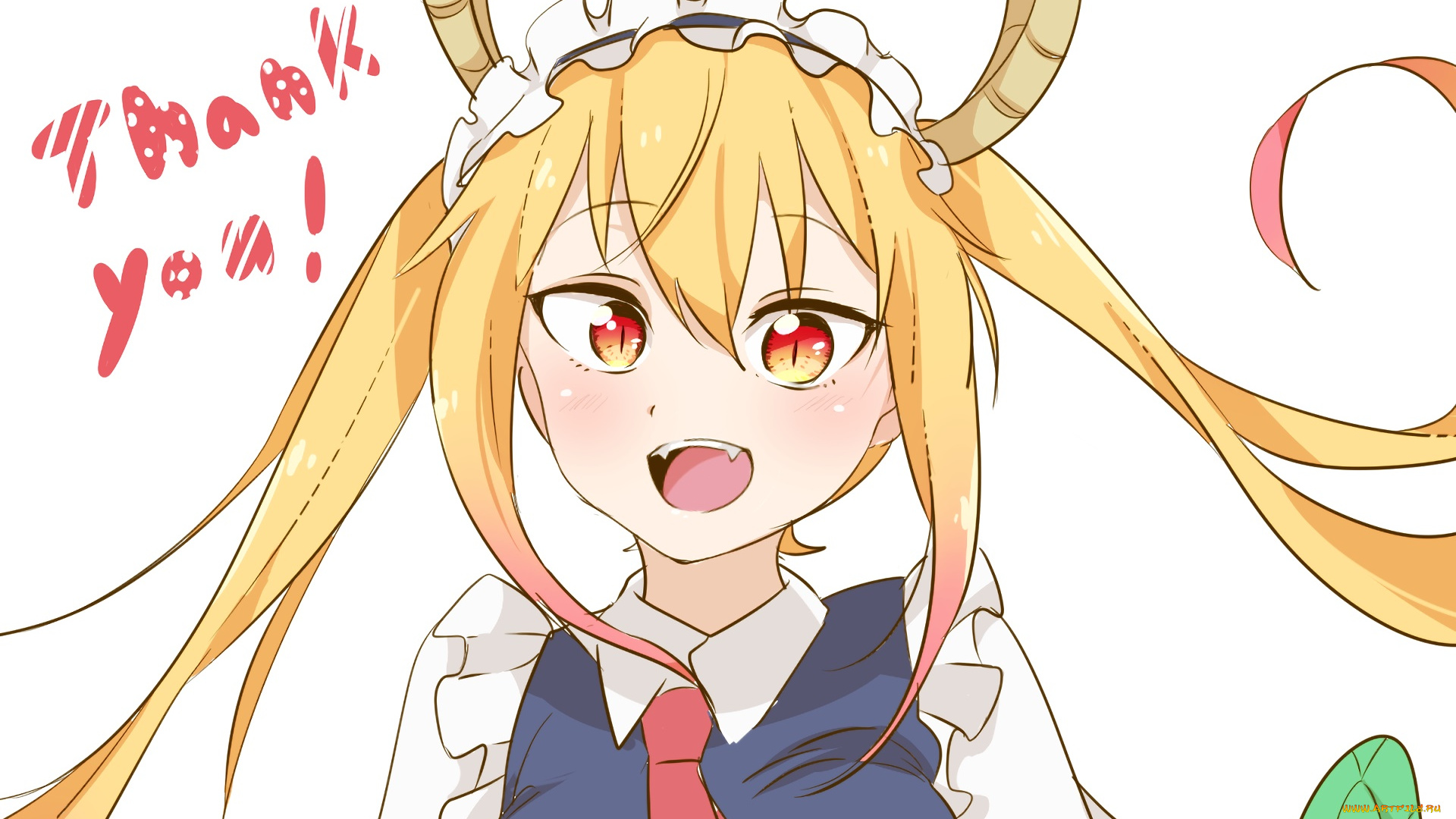 аниме, miss, kobayashi`s, dragon, maid, девушка, взгляд, фон