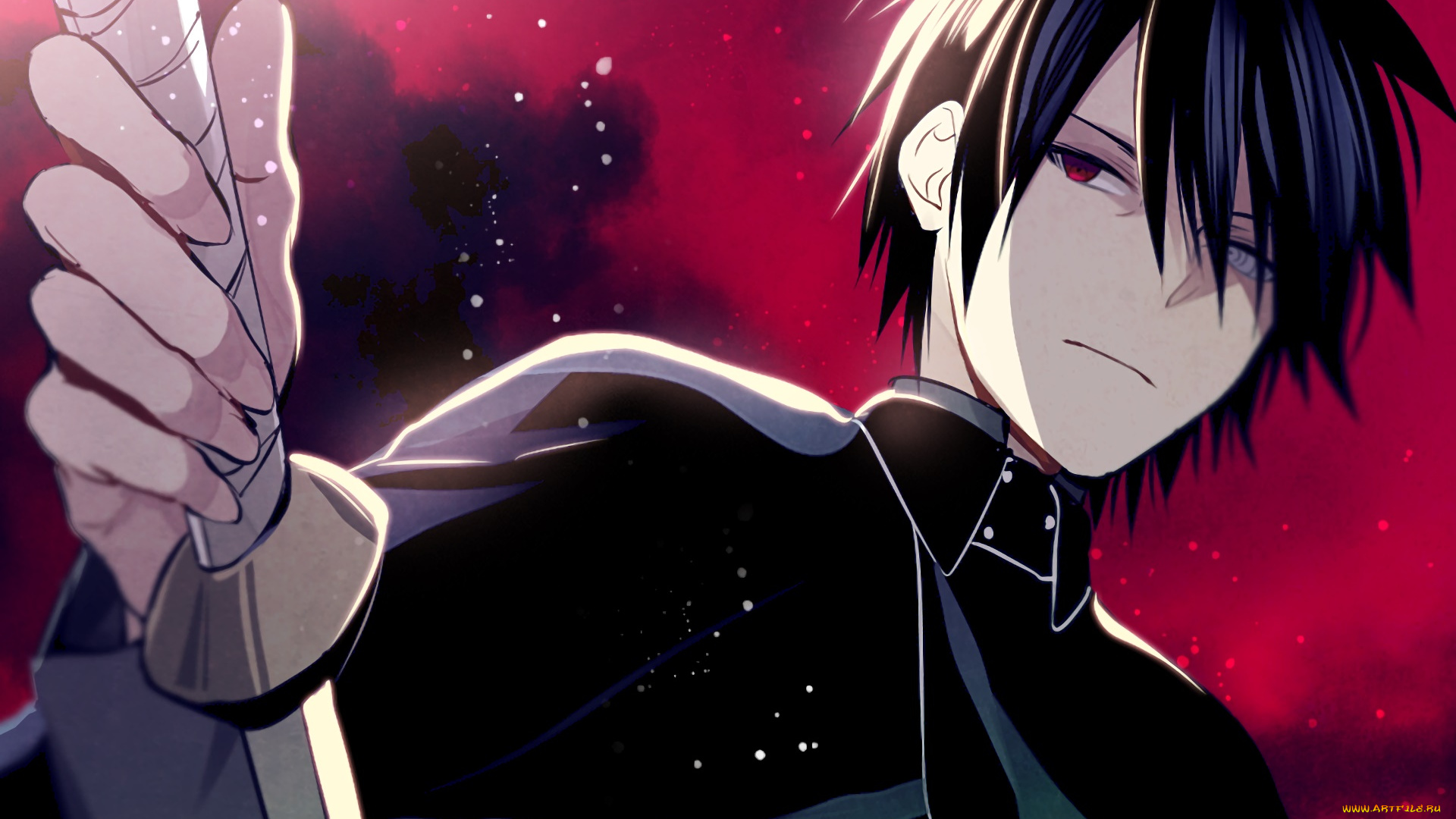 аниме, naruto, катана, меч, шаринган, саске, учиха, плащ