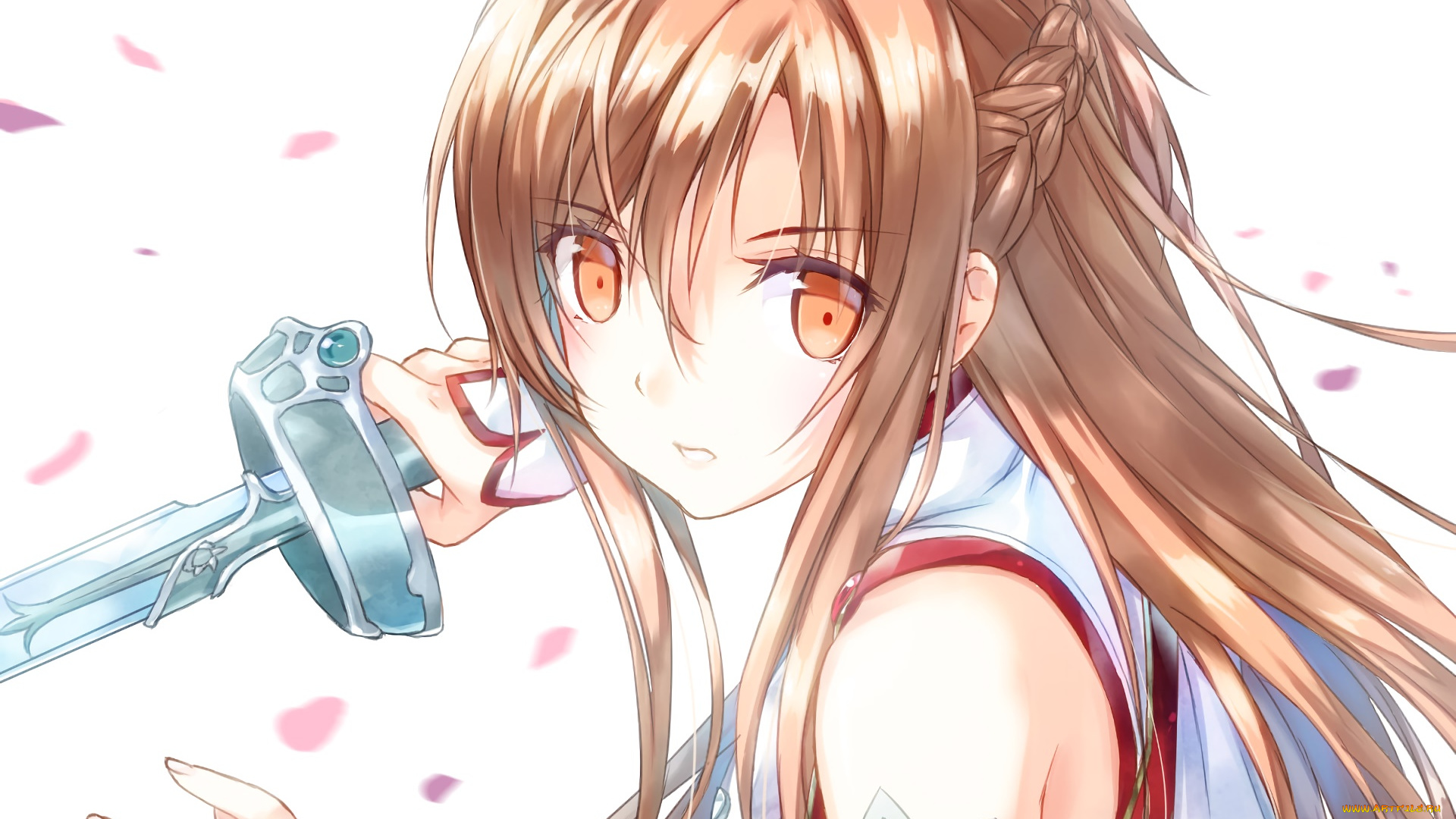 аниме, sword, art, online, фон, взгляд, девушка