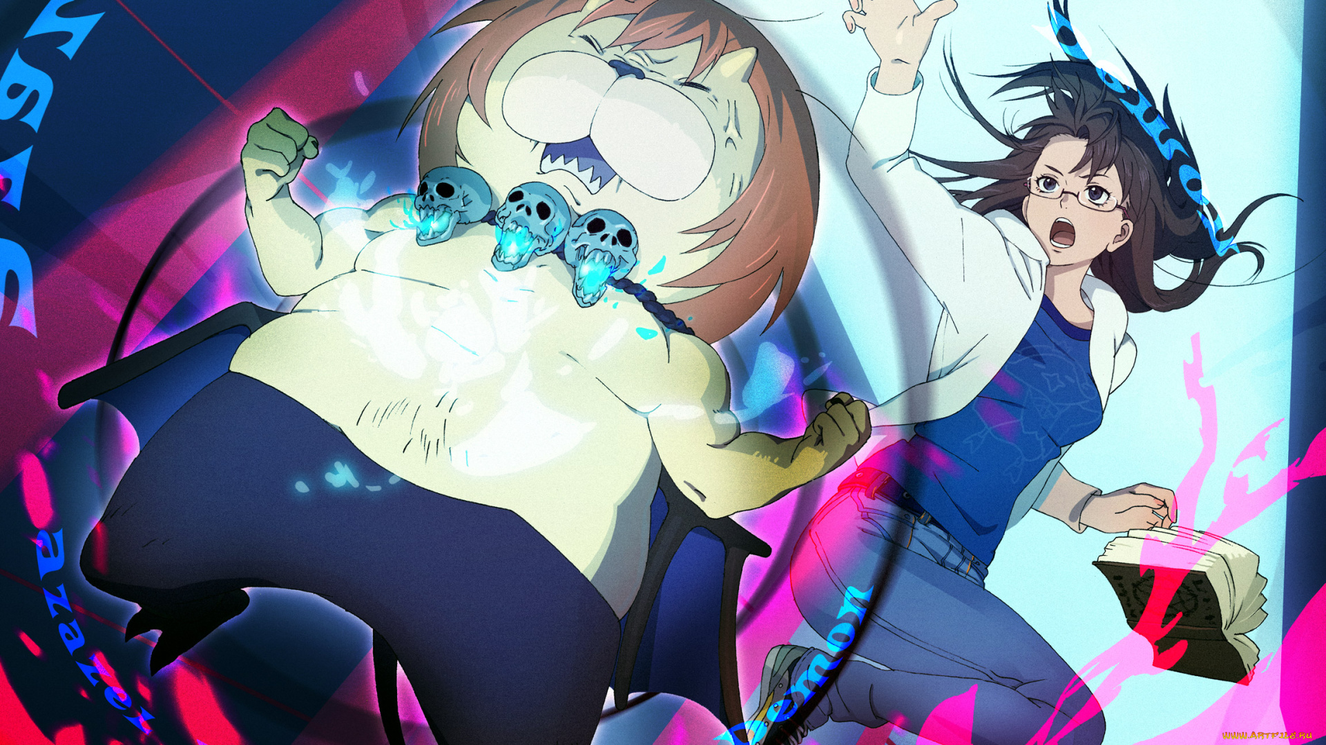 аниме, yondemasuyo, , azazel-san, девушка, азазель