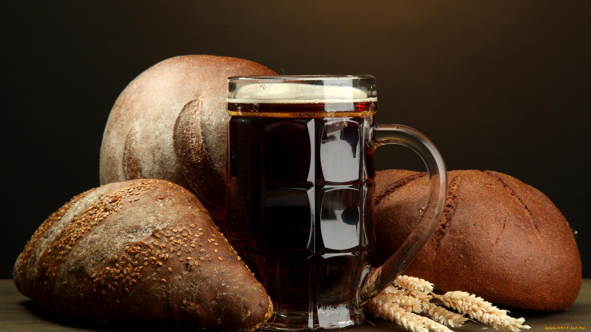 еда, хлеб, , выпечка, колоски, квас, напиток