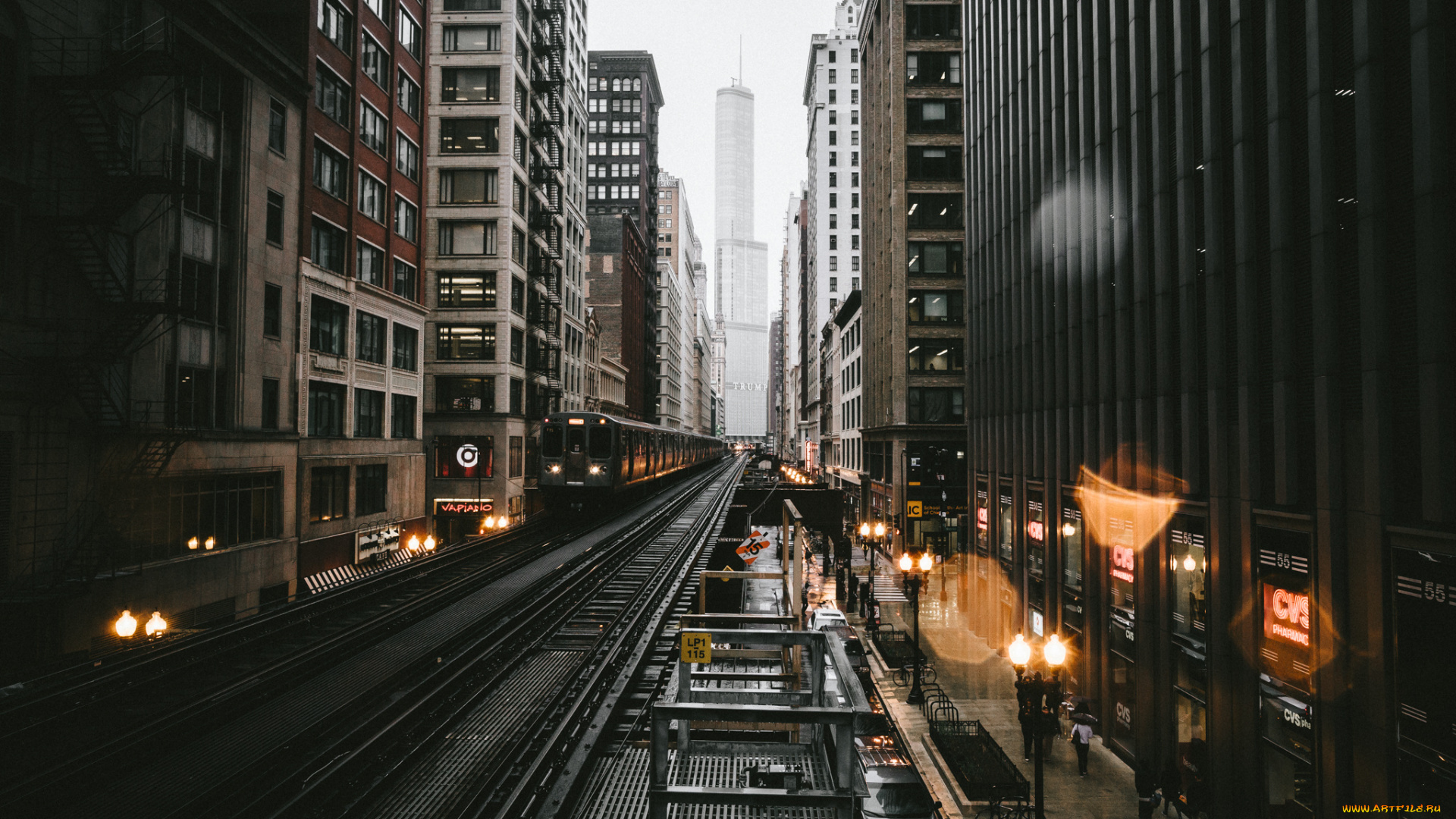 города, Чикаго, , сша, chicago, ночь, Чикаго