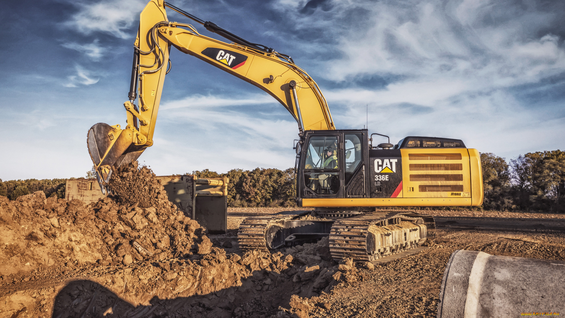 техника, экскаваторы, caterpillar