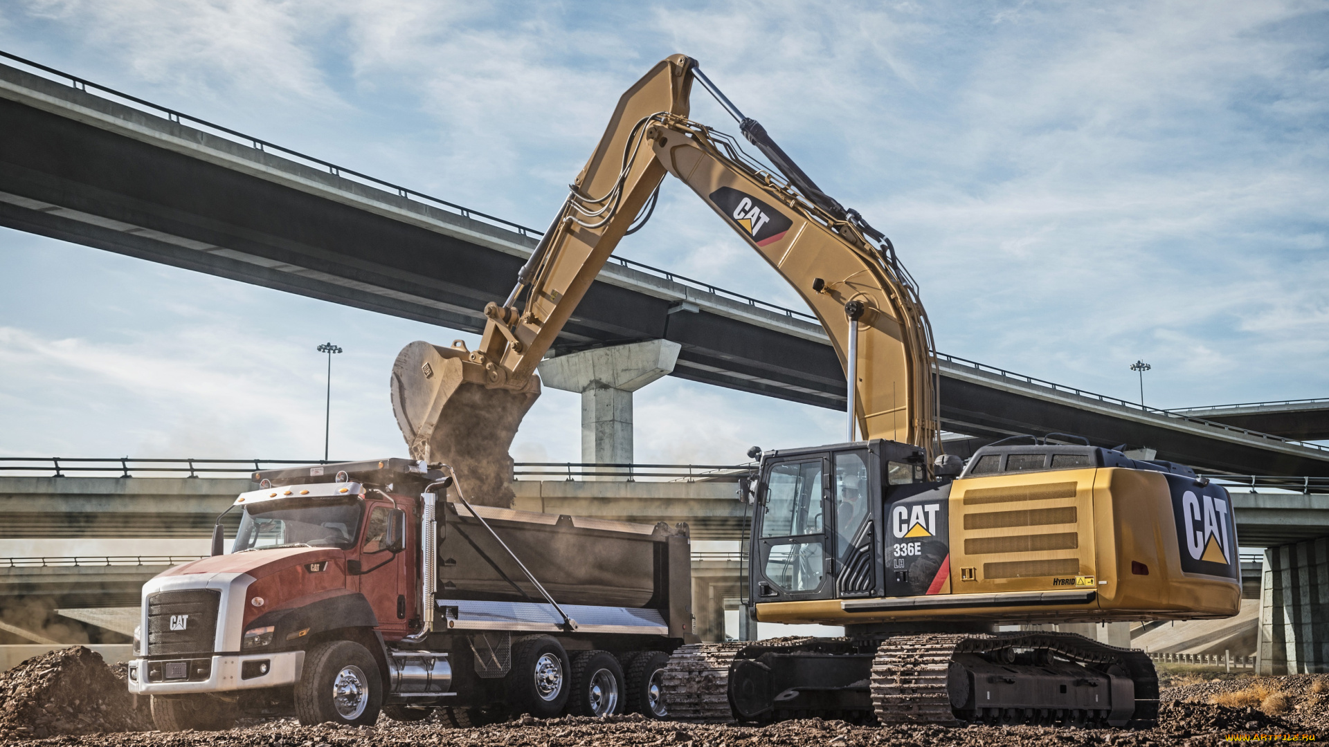 техника, экскаваторы, caterpillar