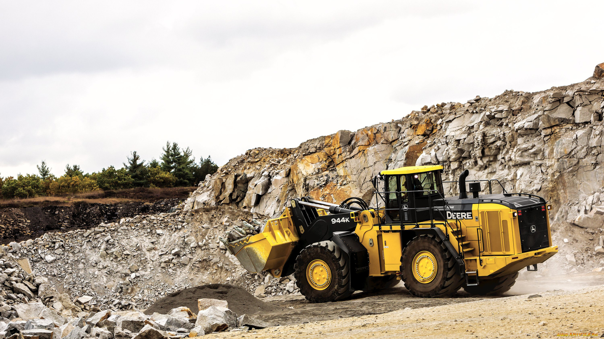 техника, фронтальные, погрузчики, john, deere