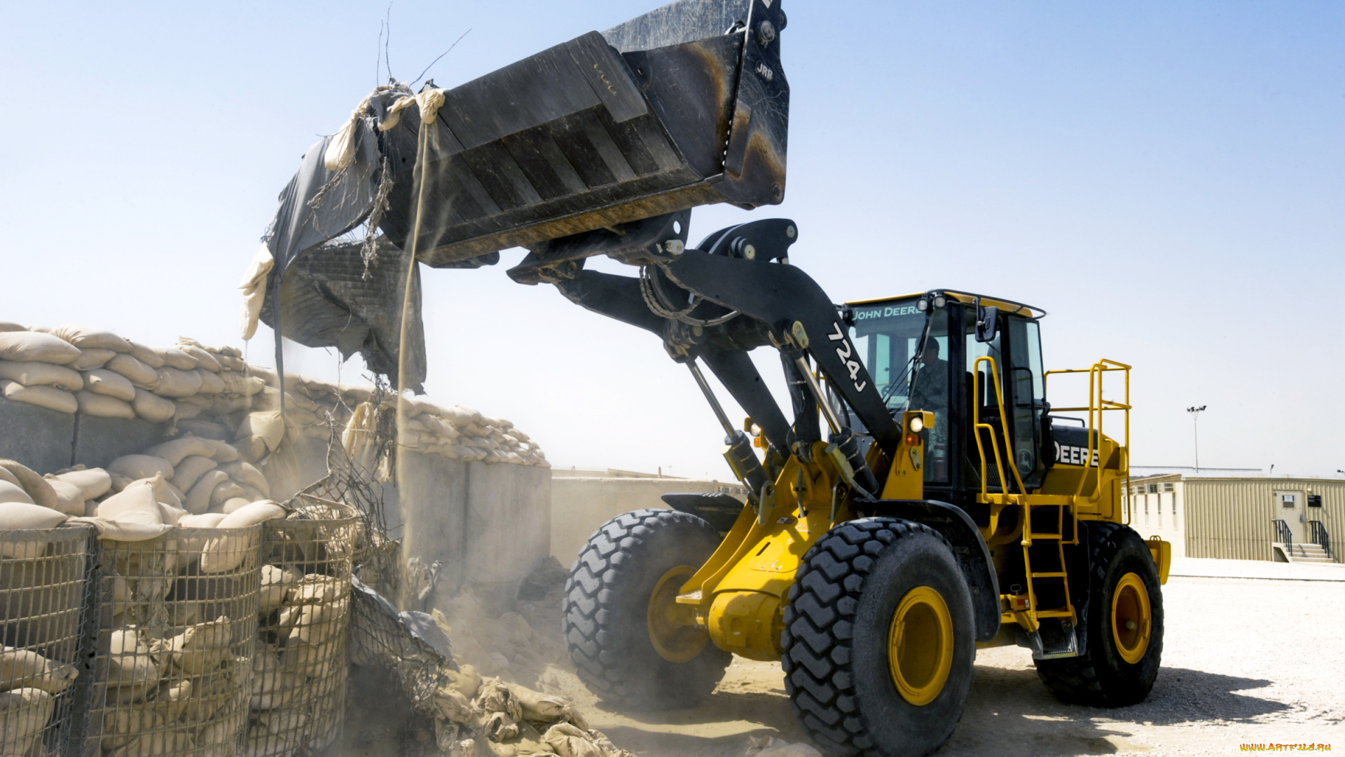 техника, фронтальные, погрузчики, john, deere