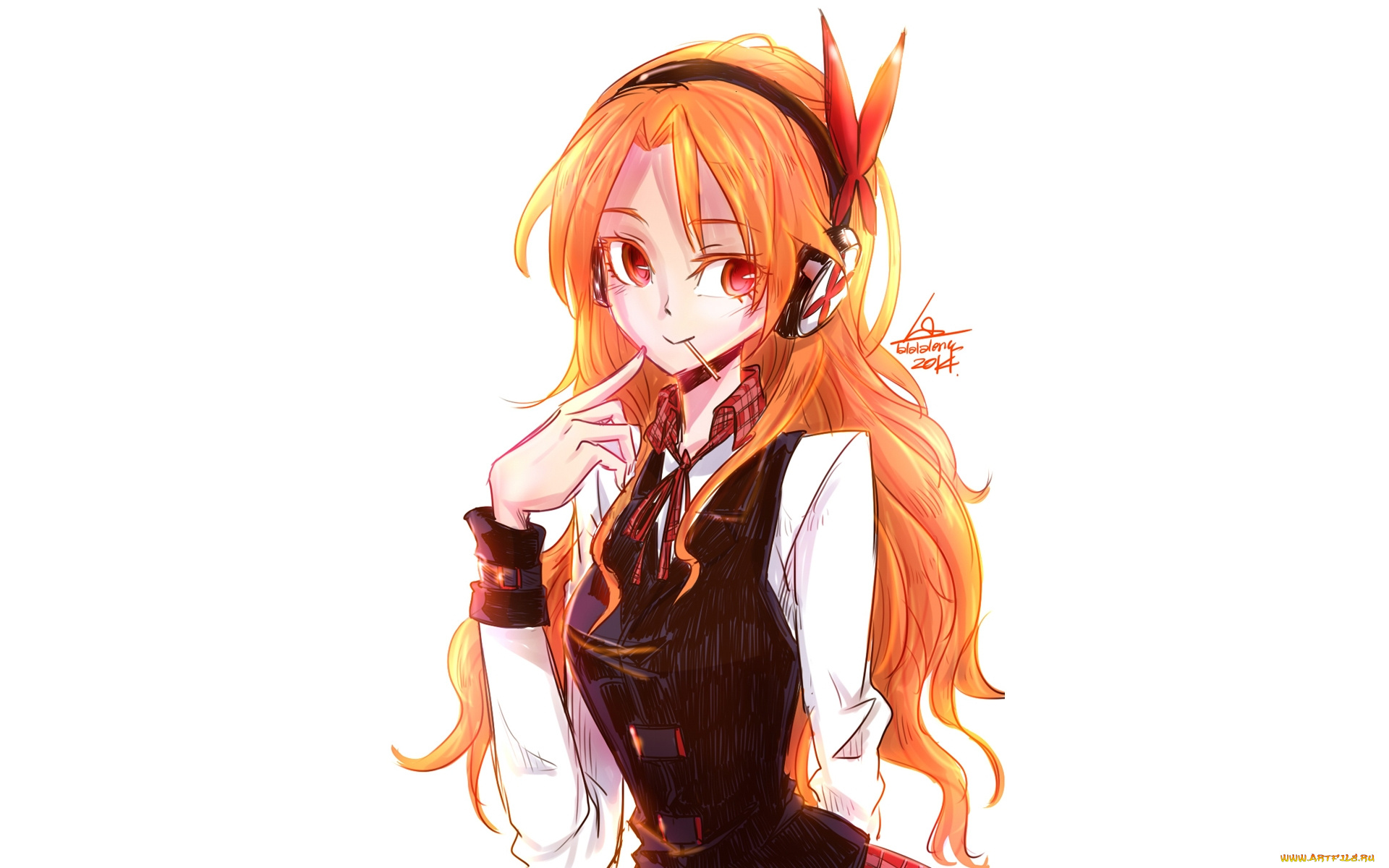 аниме, akame, ga, kill, девушка, взгляд, фон