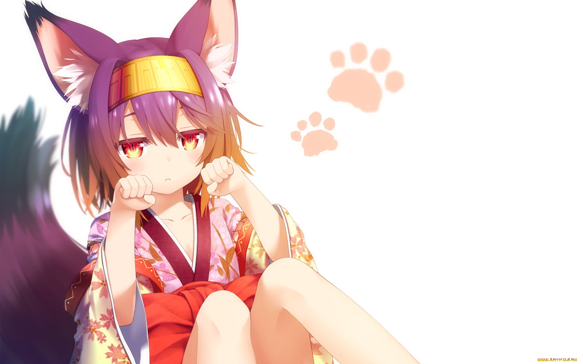 аниме, no, game, no, life, девушка, взгляд, фон