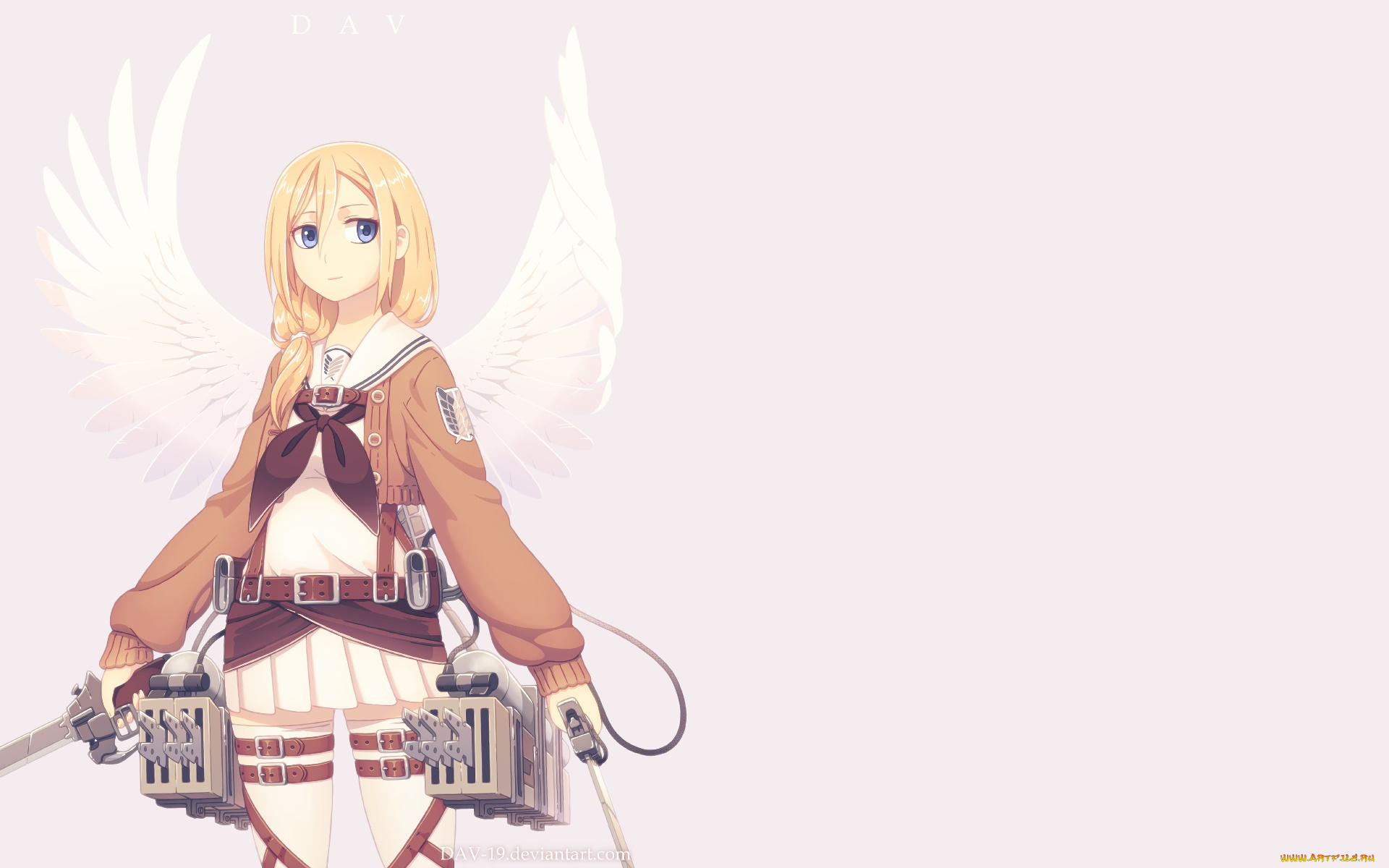 shingeki, no, kyojin, аниме, unknown, , другое, фон, взгляд, девушка