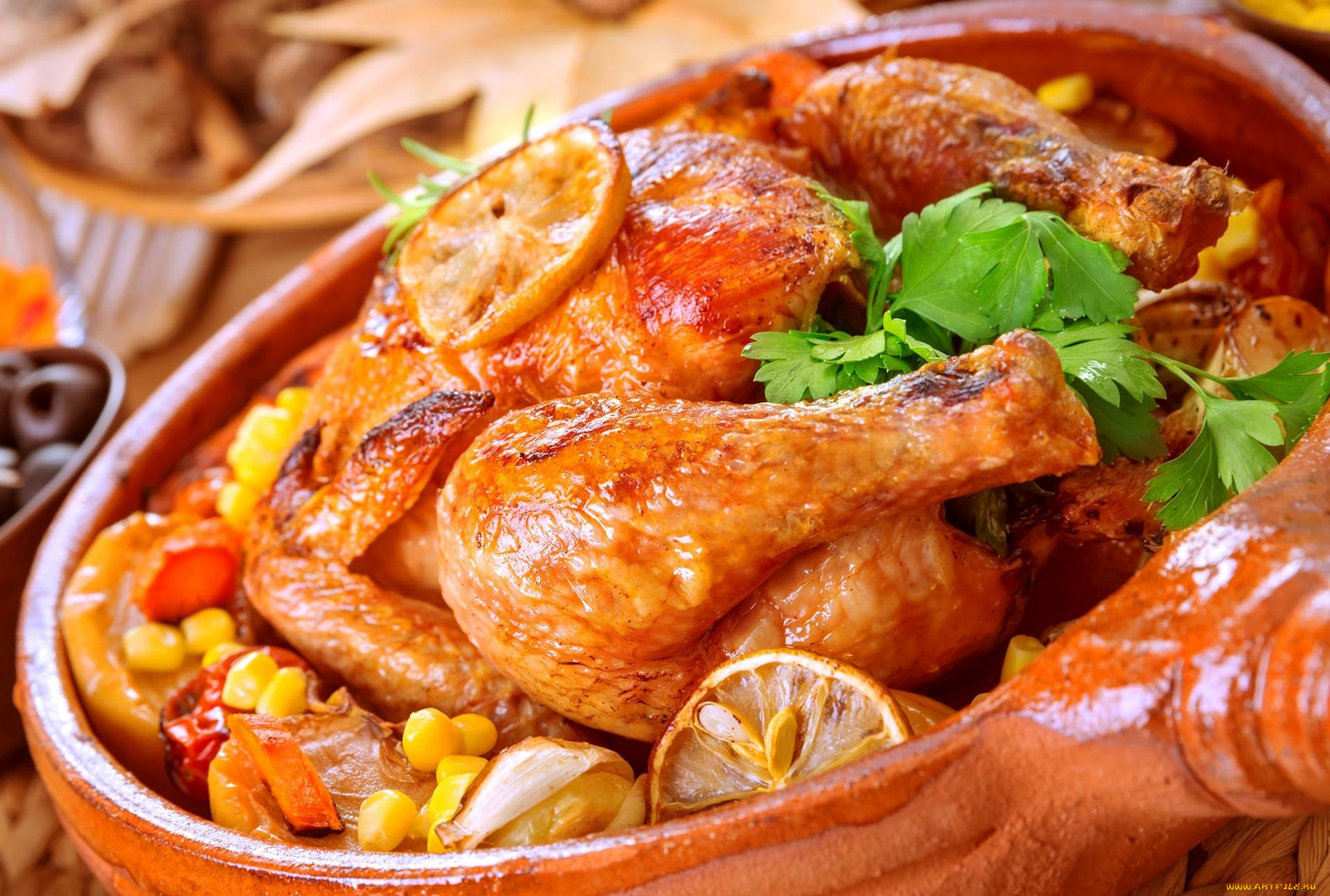 еда, мясные, блюда, овощи, курица, зелень, мясо