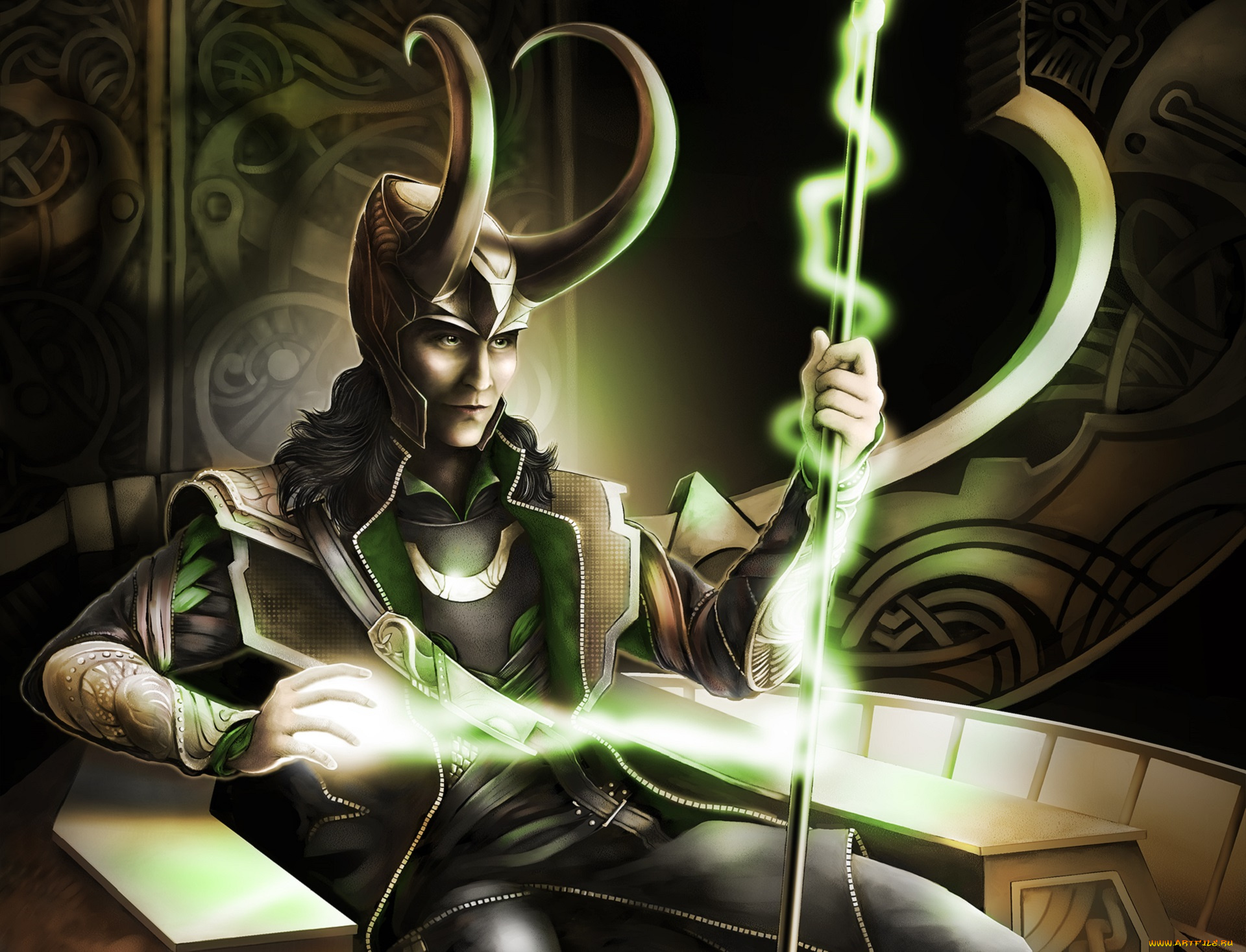 рисованное, кино, локи, взгляд