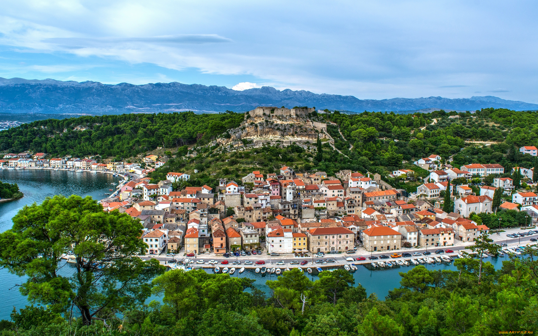 города, -, панорамы, городок