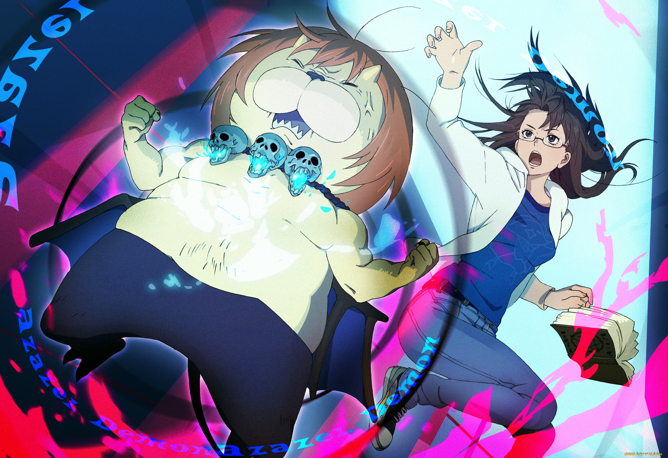 аниме, yondemasuyo, , azazel-san, девушка, азазель