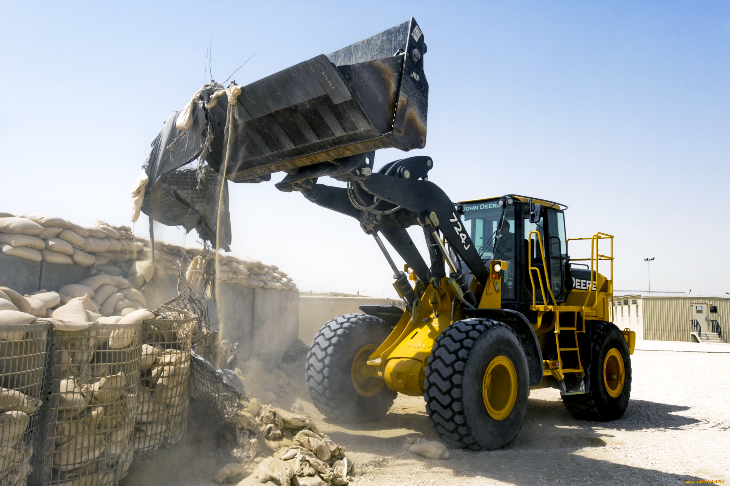 техника, фронтальные, погрузчики, john, deere