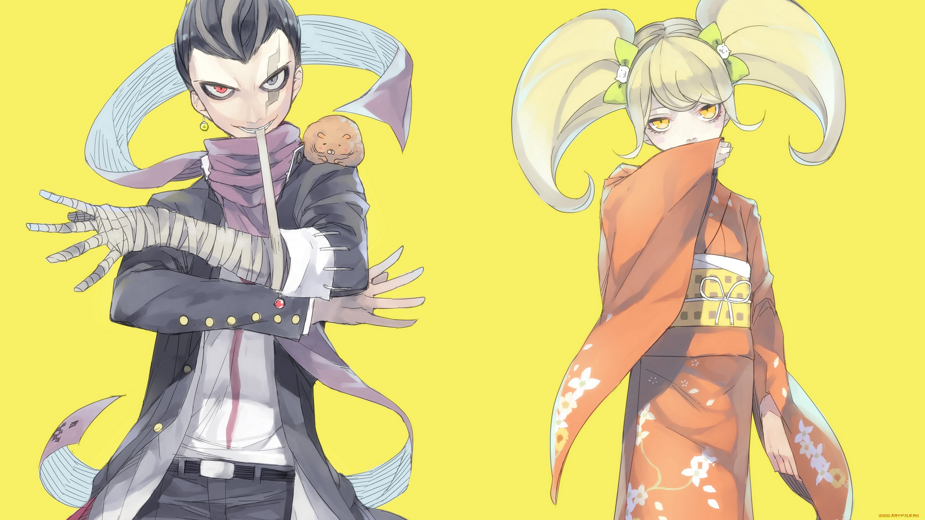 аниме, danganronpa, двое