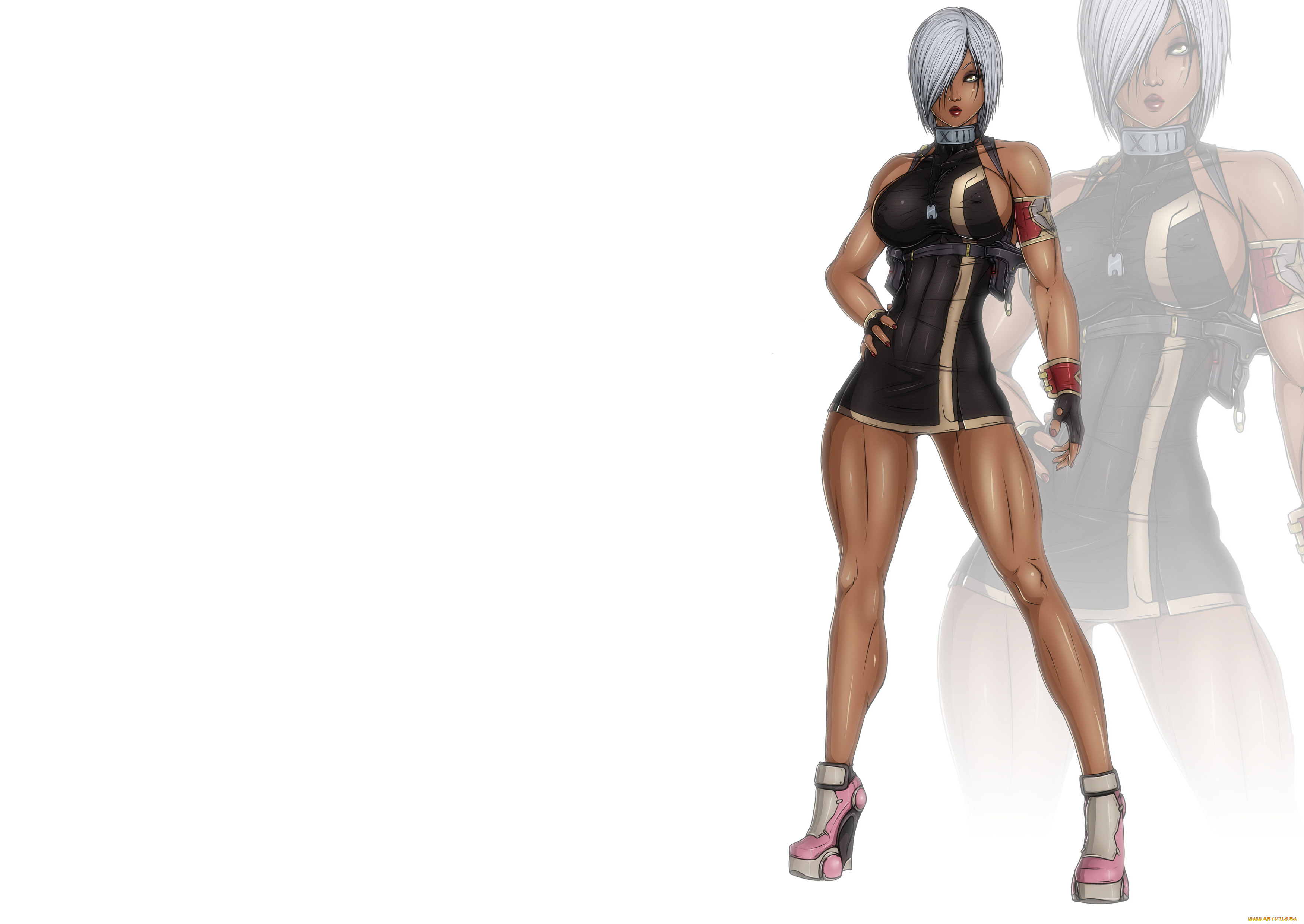 рисованное, люди, фон, девушка, взгляд