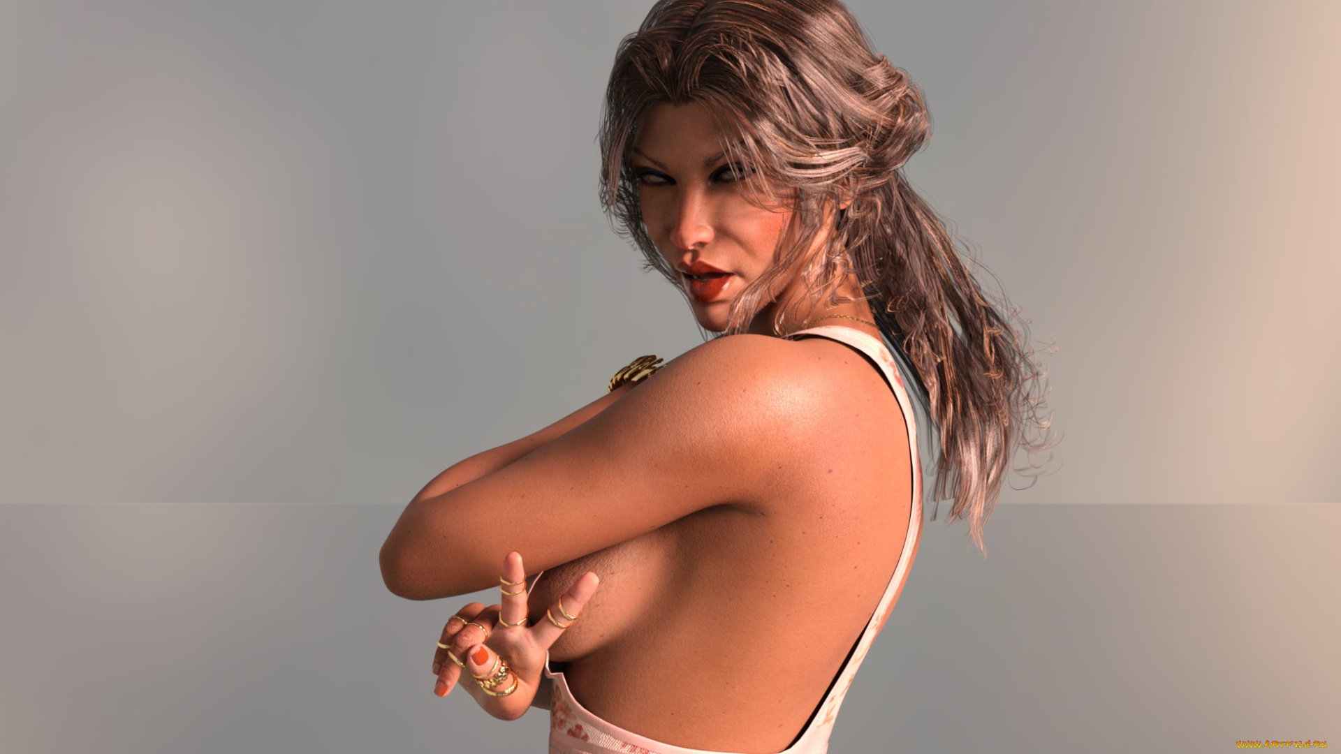 3д, графика, люди, , people, девушка, взгляд, фон