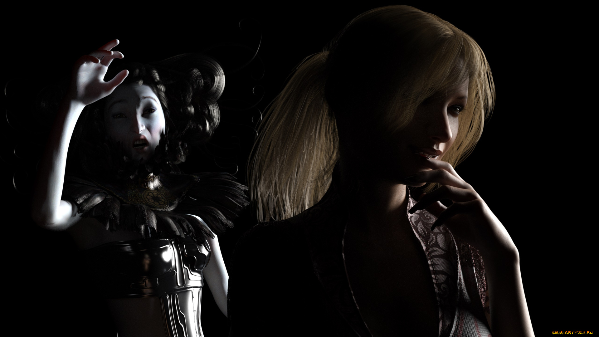 3д, графика, люди, , people, фон, взгляд, девушка