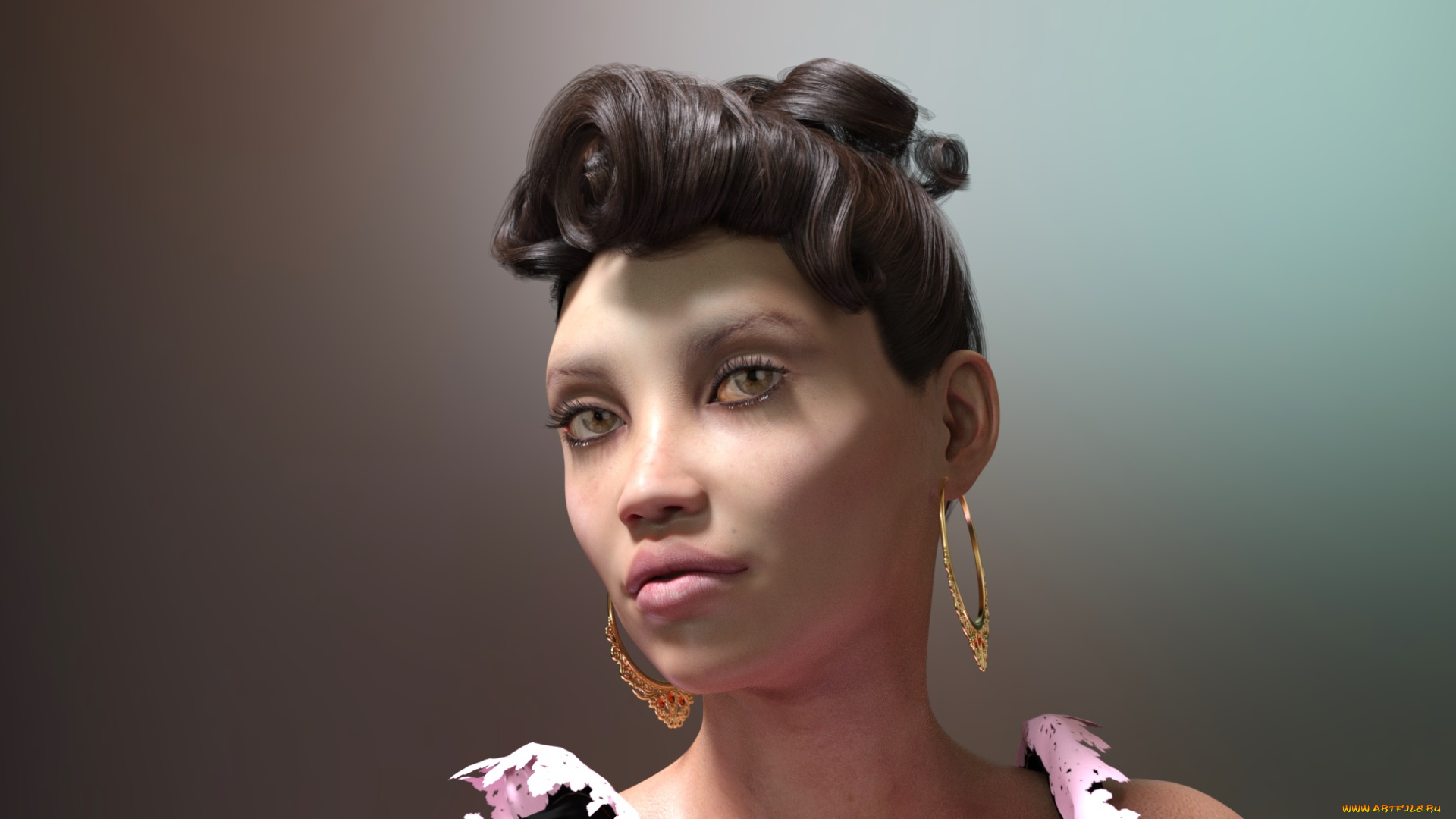 3д, графика, люди, , people, взгляд, девушка, фон